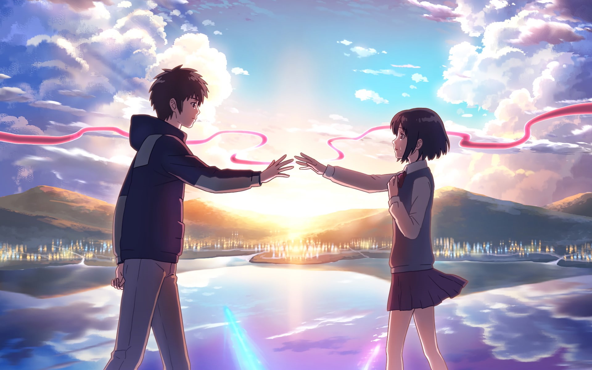 Kimi No Na Wa., 1080P, Mitsuha Miyamizu, Taki Tachibana, Anime, Your Name., HD Wallpaper