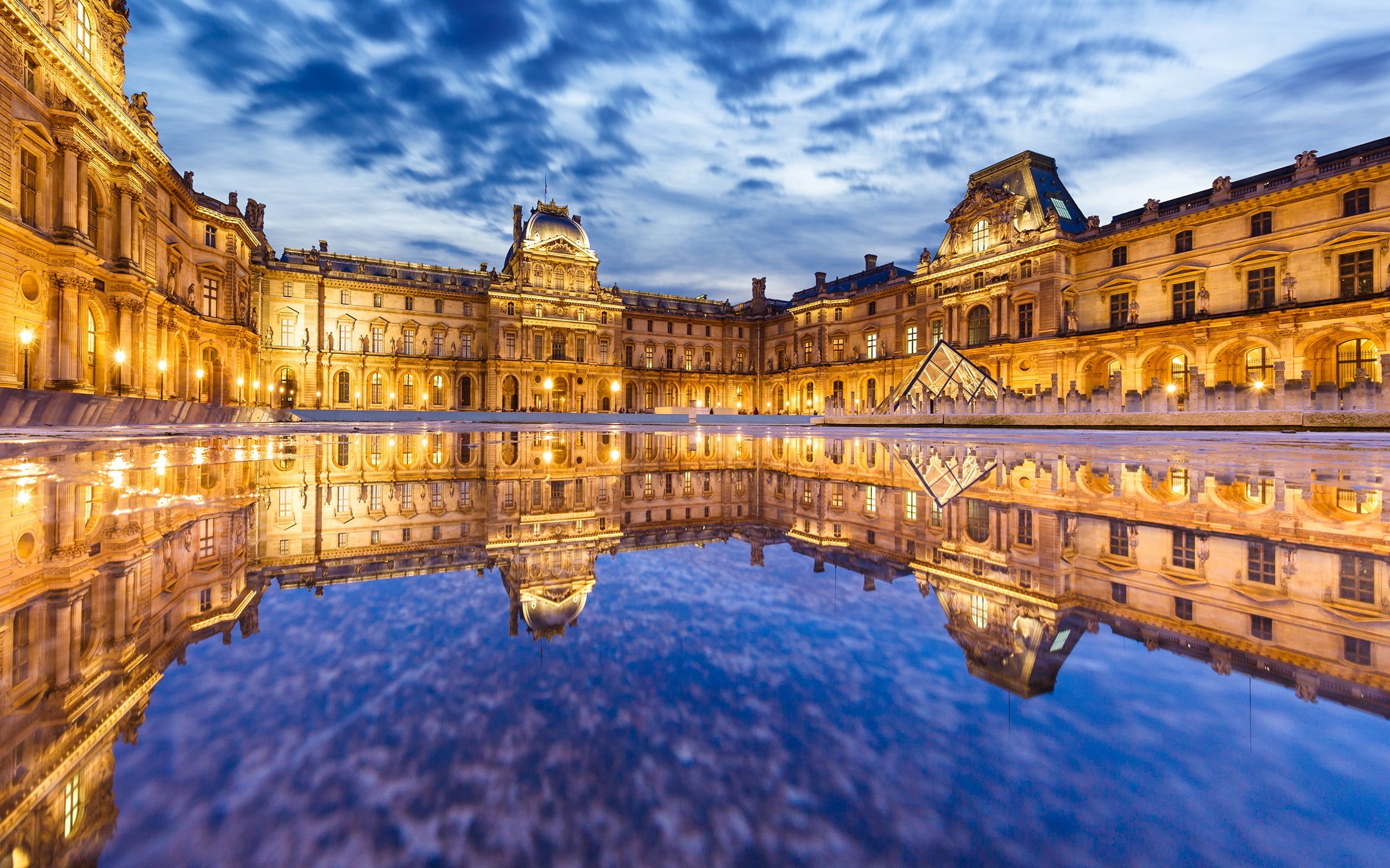 the past, building exterior, tourism, brown, government, nature, travel destinations, sky, symmetry, Paris, architecture, 2K, concrete, no people, waterfront, HD Wallpaper