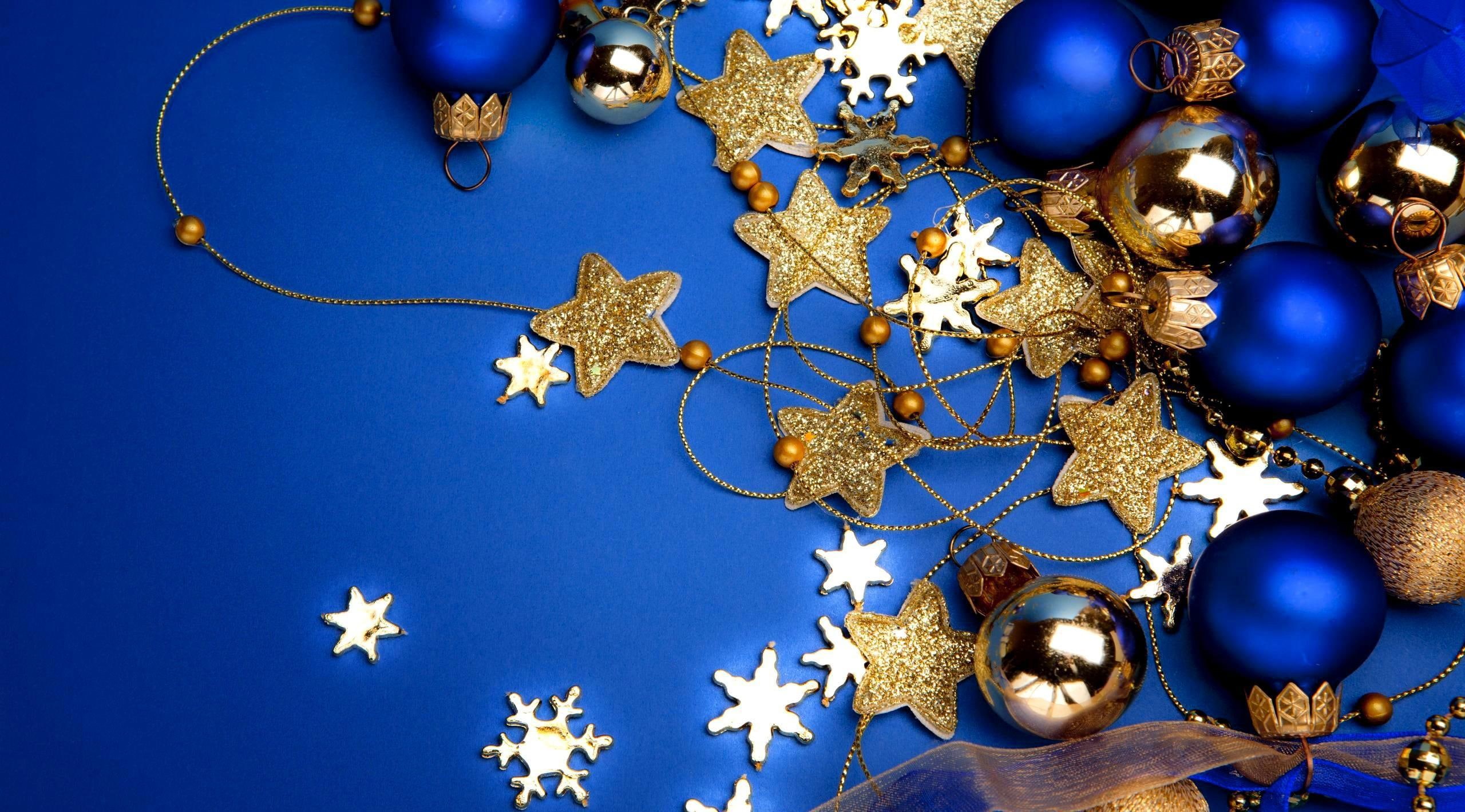 decorations, new, christmas decorations, new year, gold, year, mood, stars, christmas, holiday, 2K, HD Wallpaper