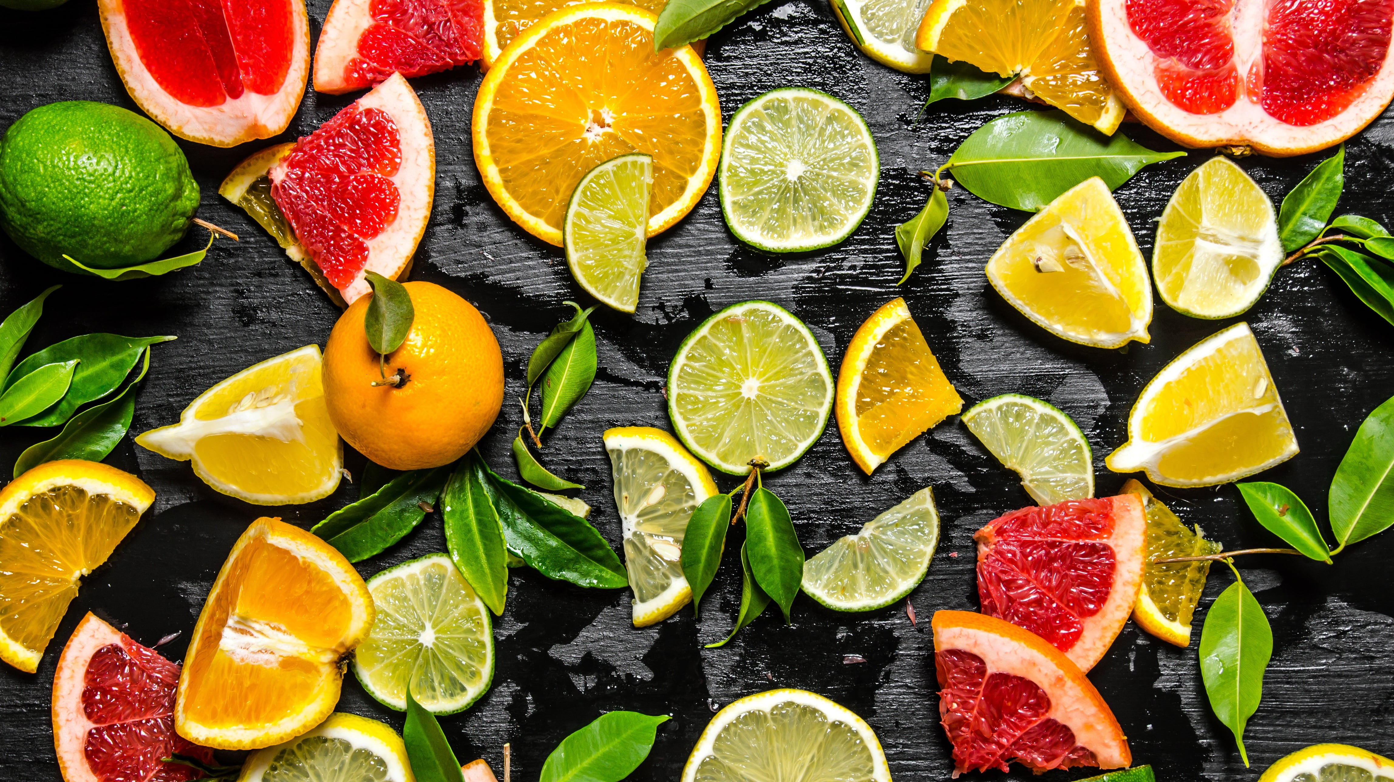 leaf, orange - fruit, food and drink, food, choice, high angle view, orange color, citrus fruit, wellbeing, lemons, healthy eating, Mandarin, no people, HD Wallpaper