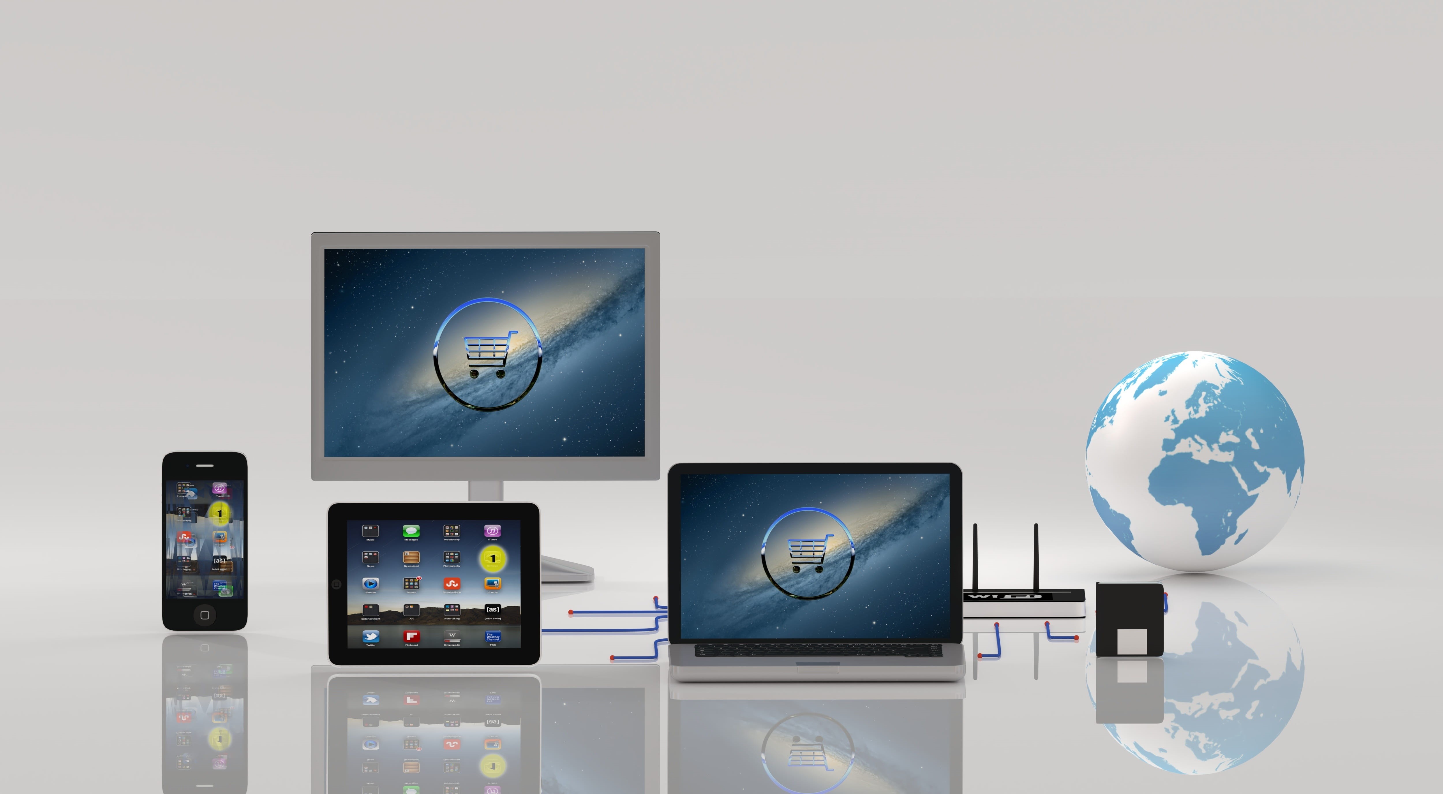 4K, workspace, wireless technology, sales, internet, planet - space, website, computer, ecommerce, global communications, shopping, office, computer network, HD Wallpaper