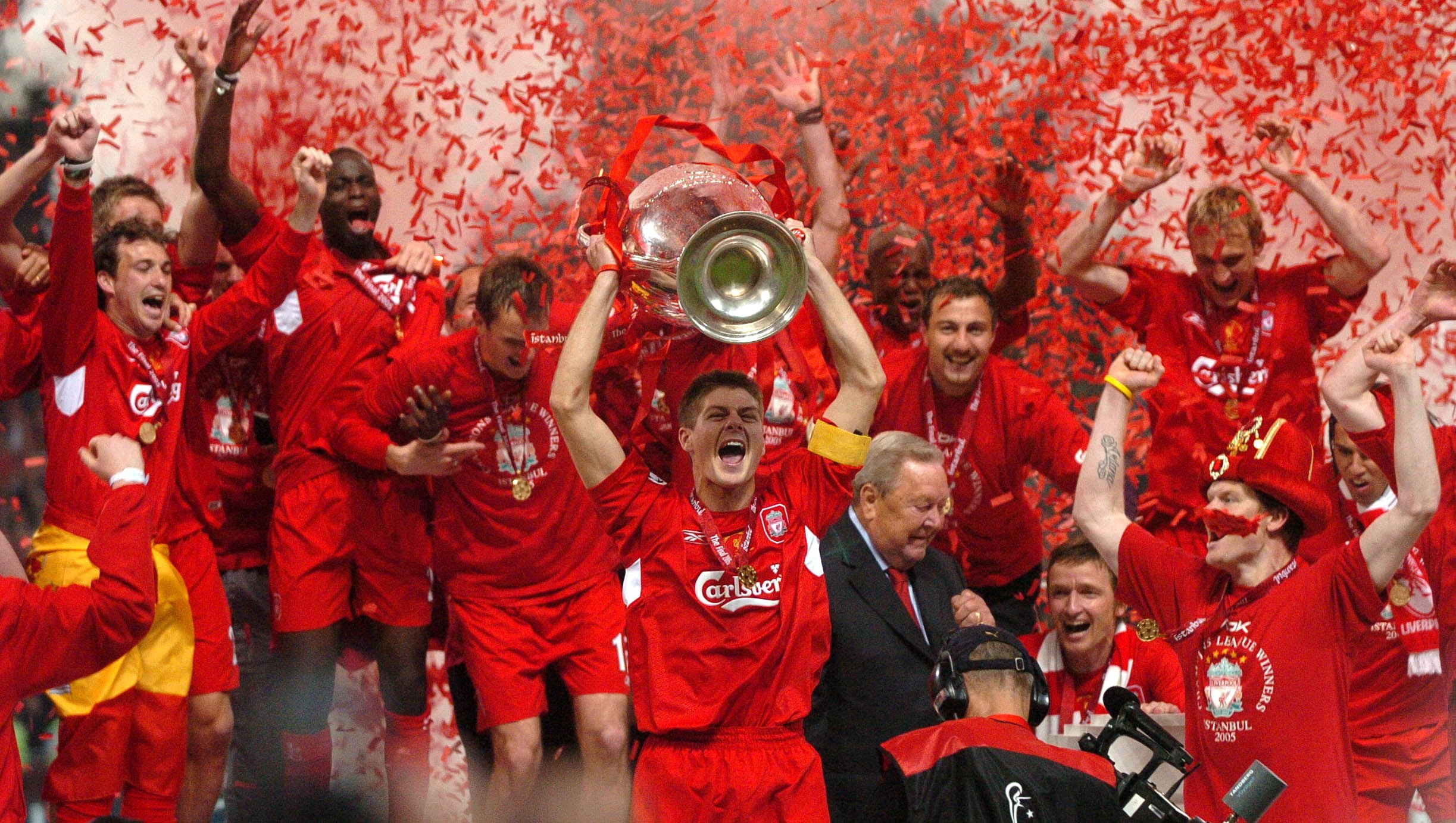 cultures, event, human body part, 2005, Turkey, human limb, caucasian Ethnicity, traditional Clothing, emotion, young Adult, outdoors, arms raised, Liverpool FC, HD Wallpaper