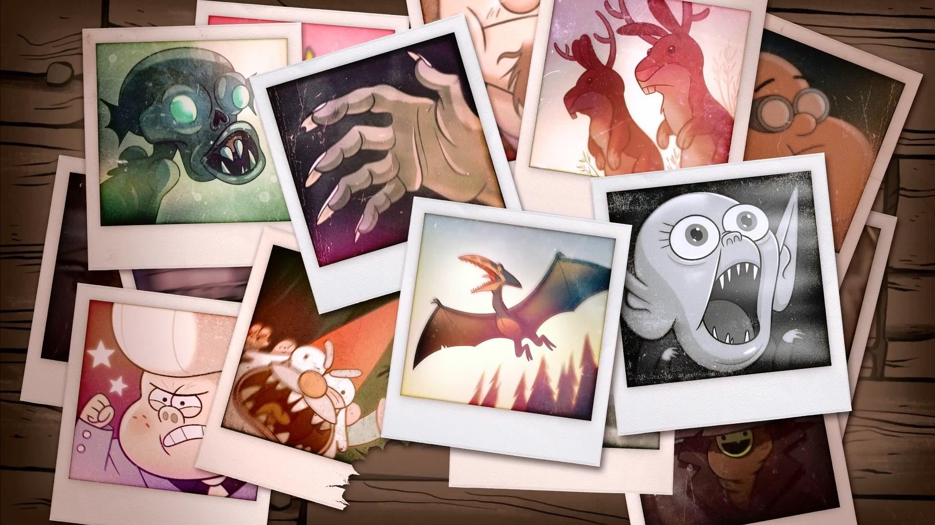 frames, art and craft, assorted, picture frame, collage, creativity, photo, close-up, table, collection, Gravity Falls, 1080P, three, choice, human representation, HD Wallpaper