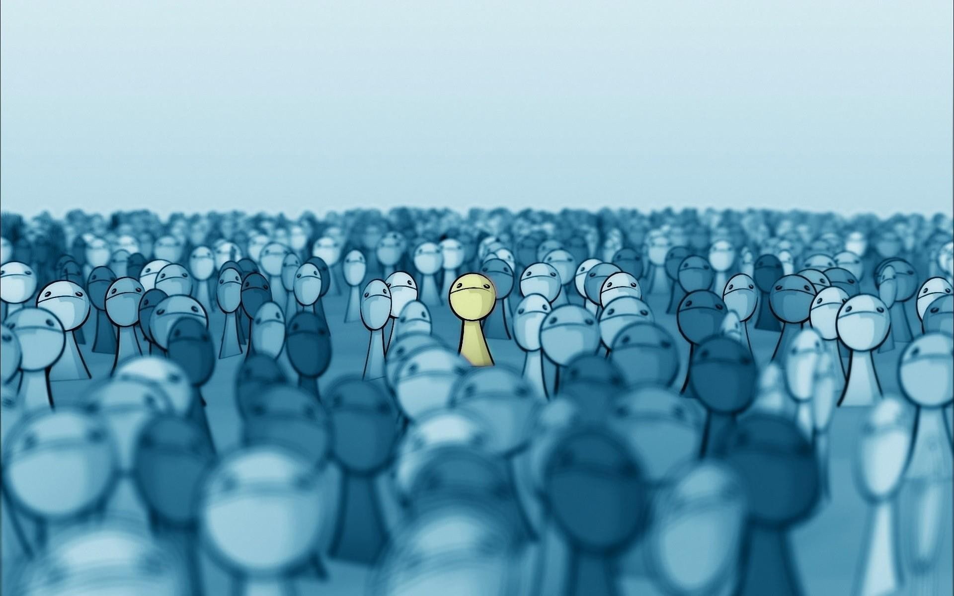 depressing, alone, loneliness, 1080P, crowds, HD Wallpaper