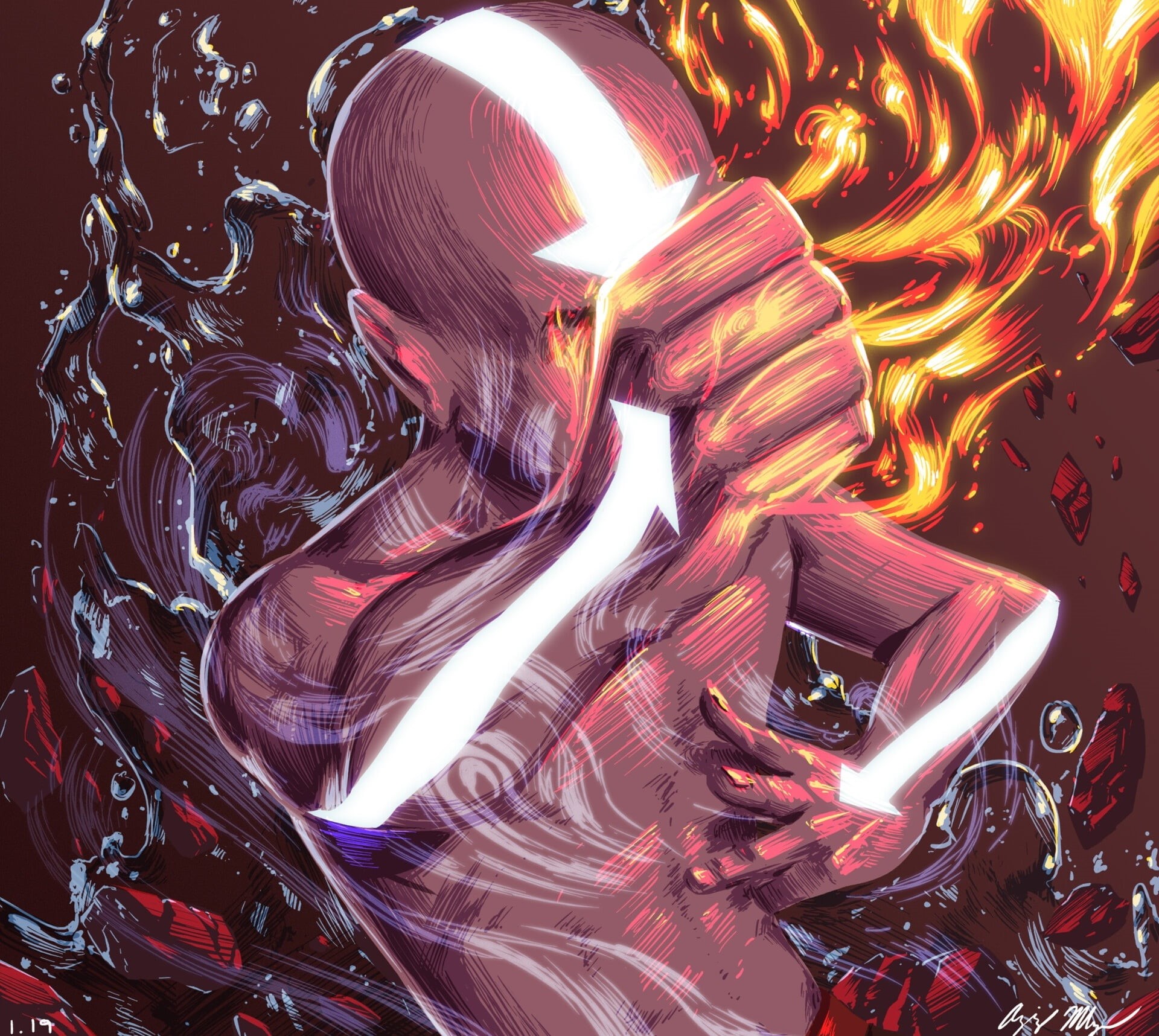 1080P, Aang (Avatar), Avatar: The Last Airbender, Avatar (Anime), HD Wallpaper
