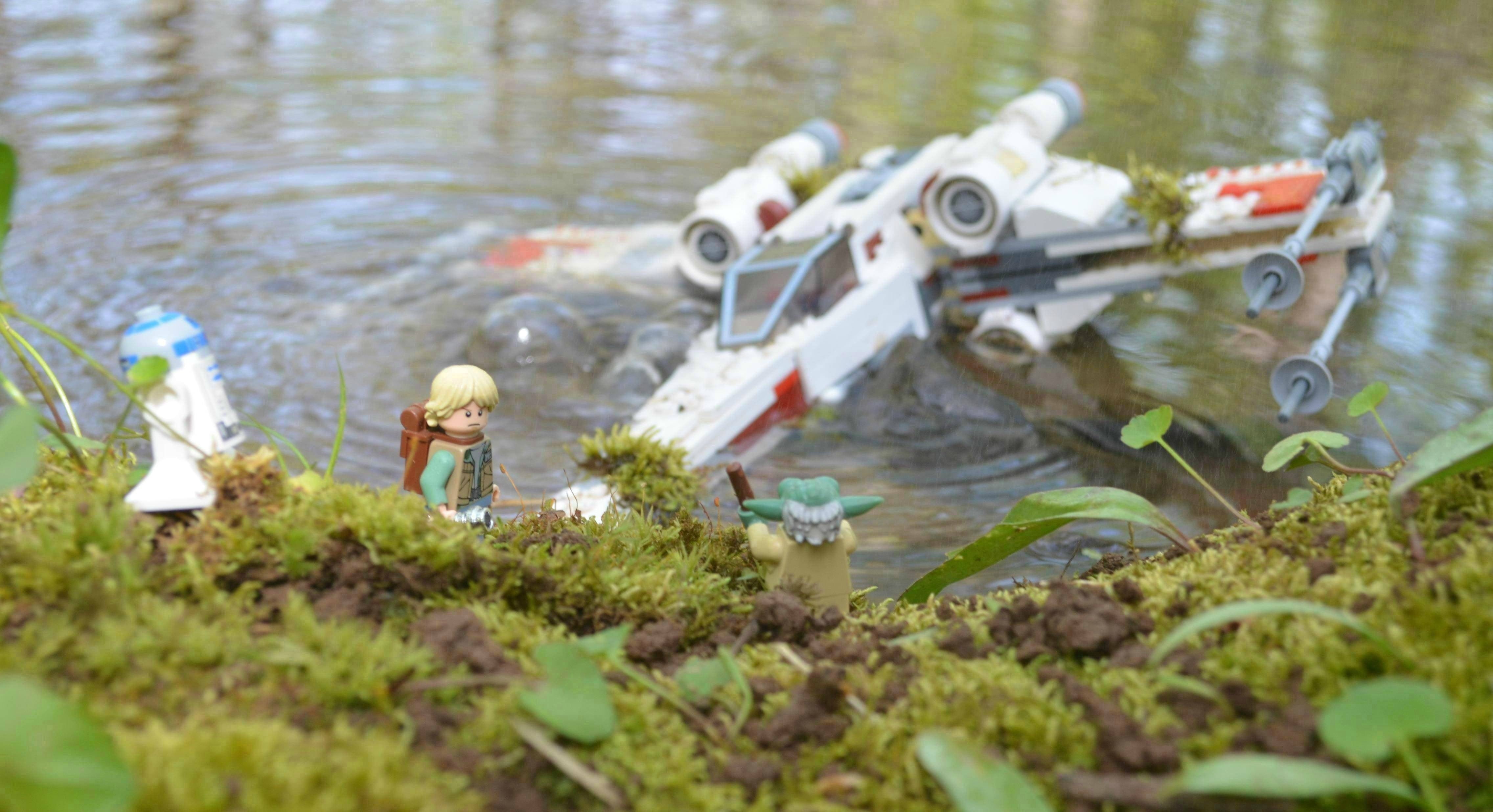 outdoors, selective focus, LEGO, plant, red, water, people, looking, high angle view, nature, airplane, underwater, Star Wars, expertise, technology, security, HD Wallpaper