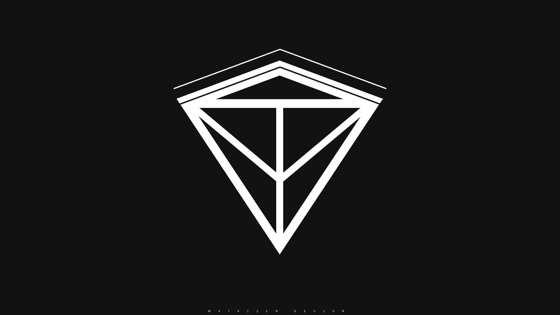 triangle shape, pattern, white, 1080P, copy space, night, triangle, close-up, dark, nature, no people, minimalism, sign, black background, communication, HD Wallpaper
