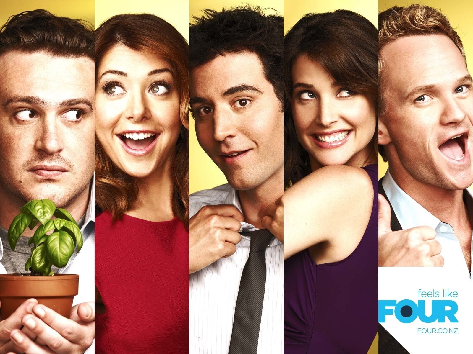 Barney Stinson, Ted Mosby, 720P, Lily Aldrin, Josh Radnor, Alyson Hannigan, Robin Scherbatsky, How I Met Your Mother, Cobie Smulders, Jason Segel, Marshall Eriksen, HD Wallpaper