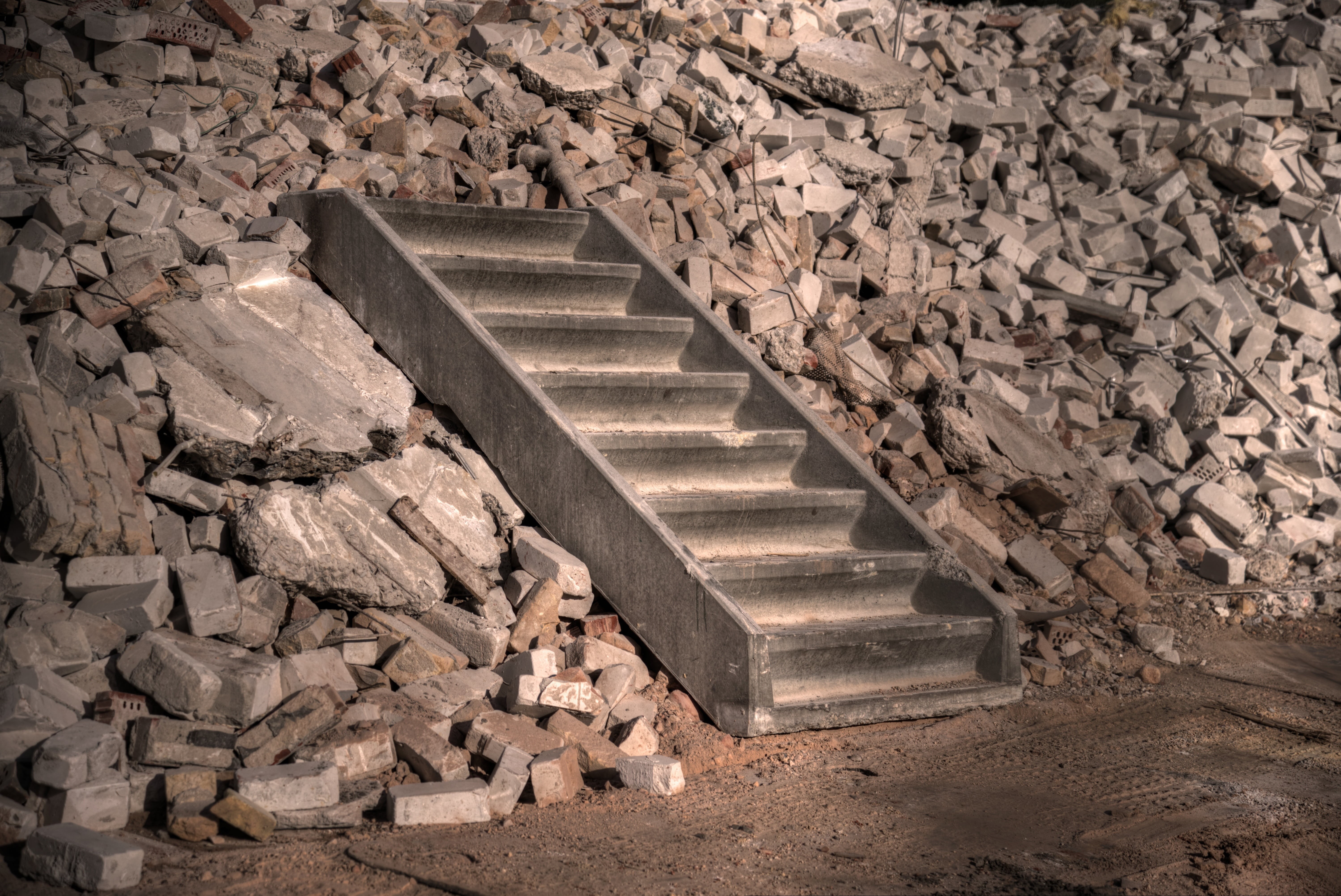 transportation, ladder, indoors, grey, stone, demolition, day, large group of objects, progress, steps and staircases, concrete, direction, stone material, HD Wallpaper