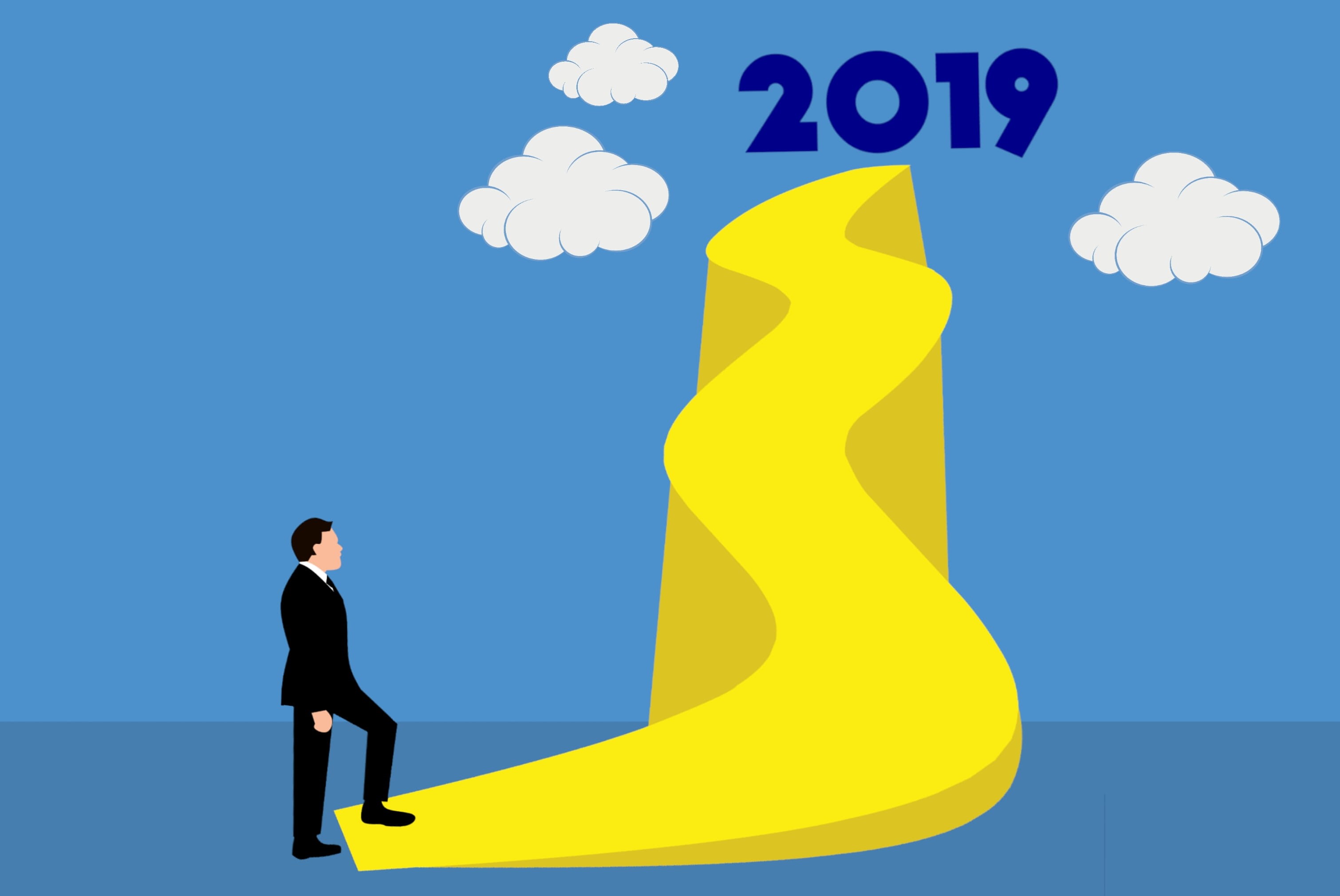to reach, success, adult, cloud - sky, up, young adult, yellow, side view, illustration, growth, people, colored background, path, start, ambition, target, HD Wallpaper