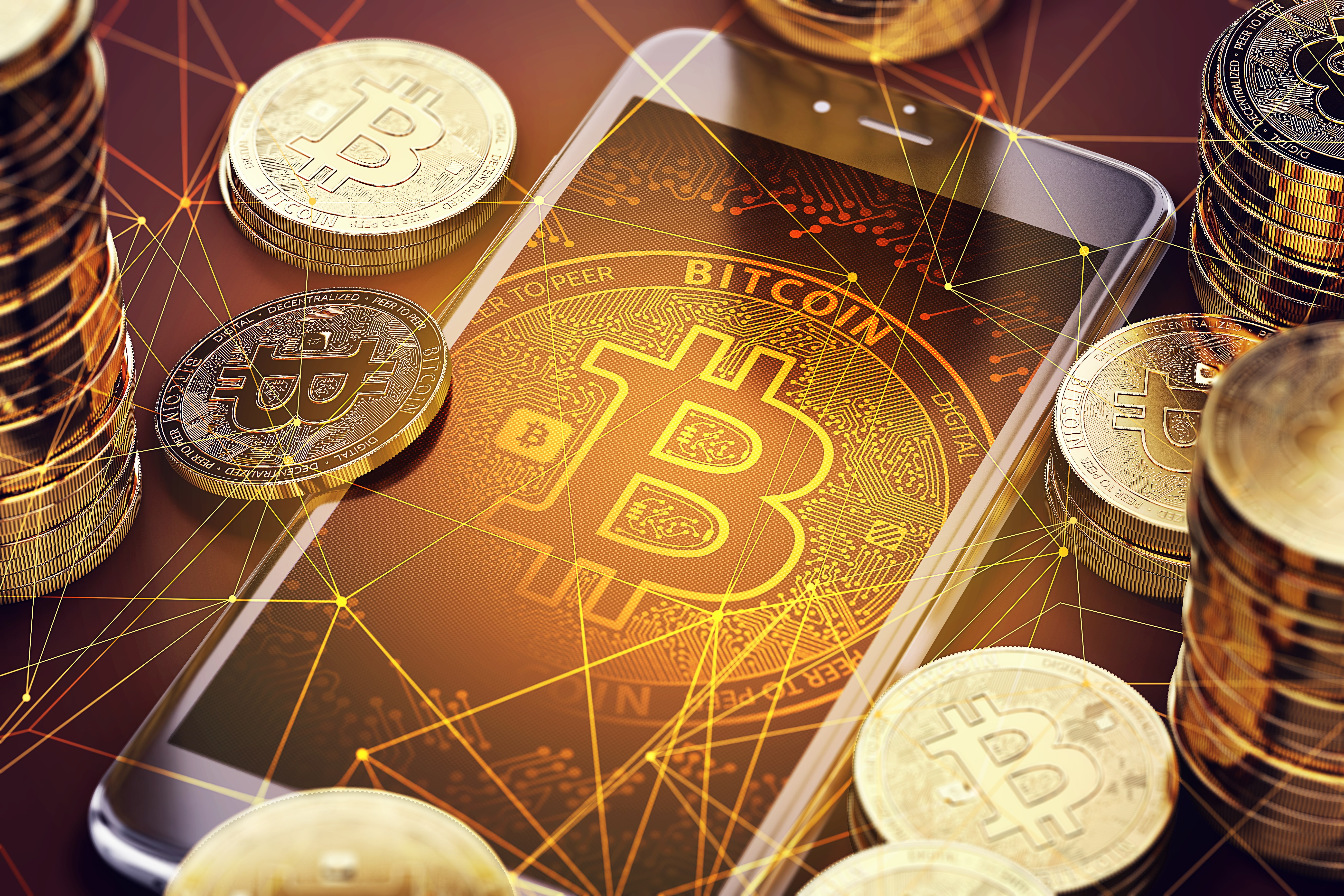 bitcoin, technics, digital, technology, computer, 5K, coins, money, internet, cash, HD Wallpaper