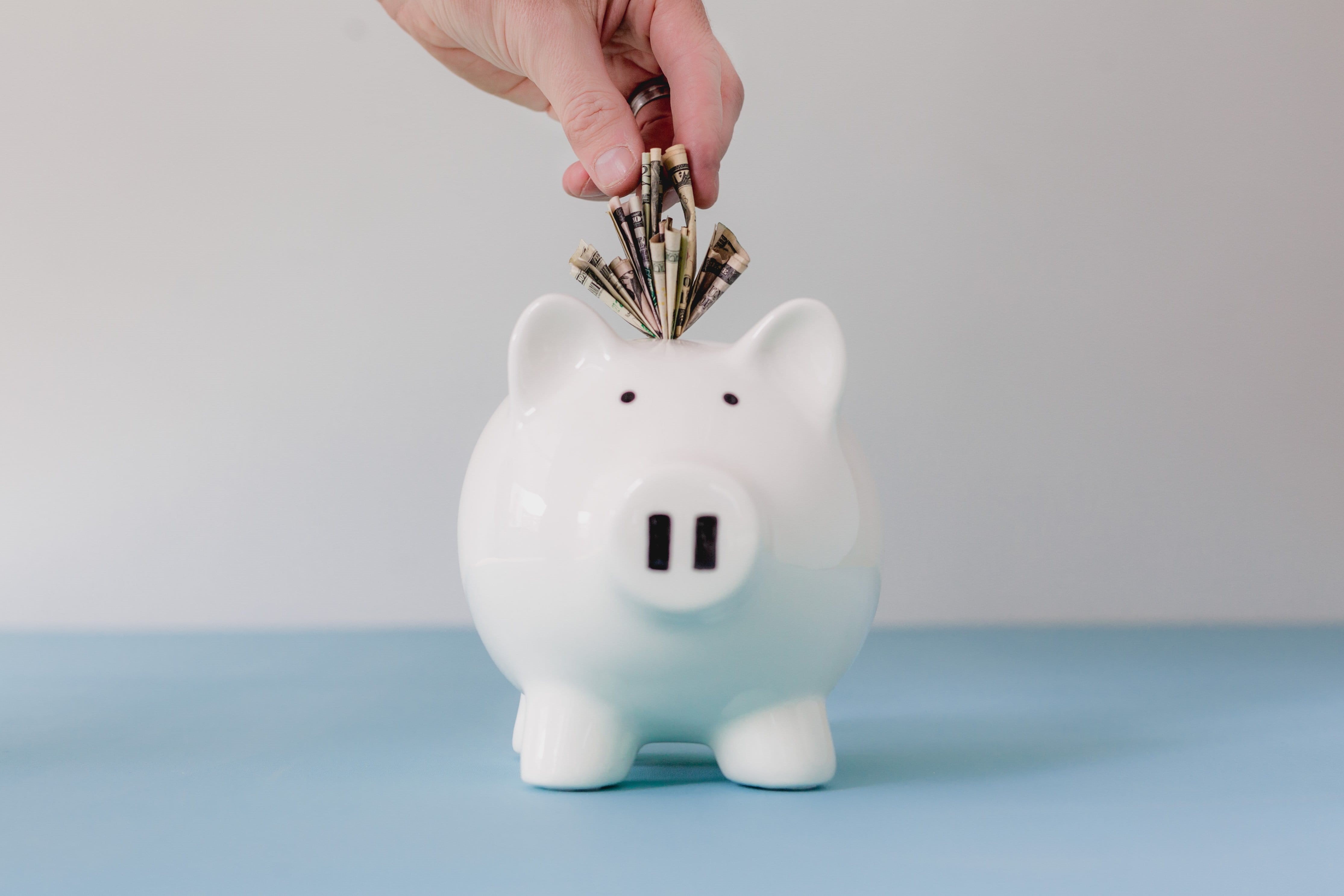 business, coin, Cash, hand, investment, wealth, currency, inserting, indoors, photo, Piggy bank, holding, finance, coin bank, human hand, 4K, dollar sign, HD Wallpaper