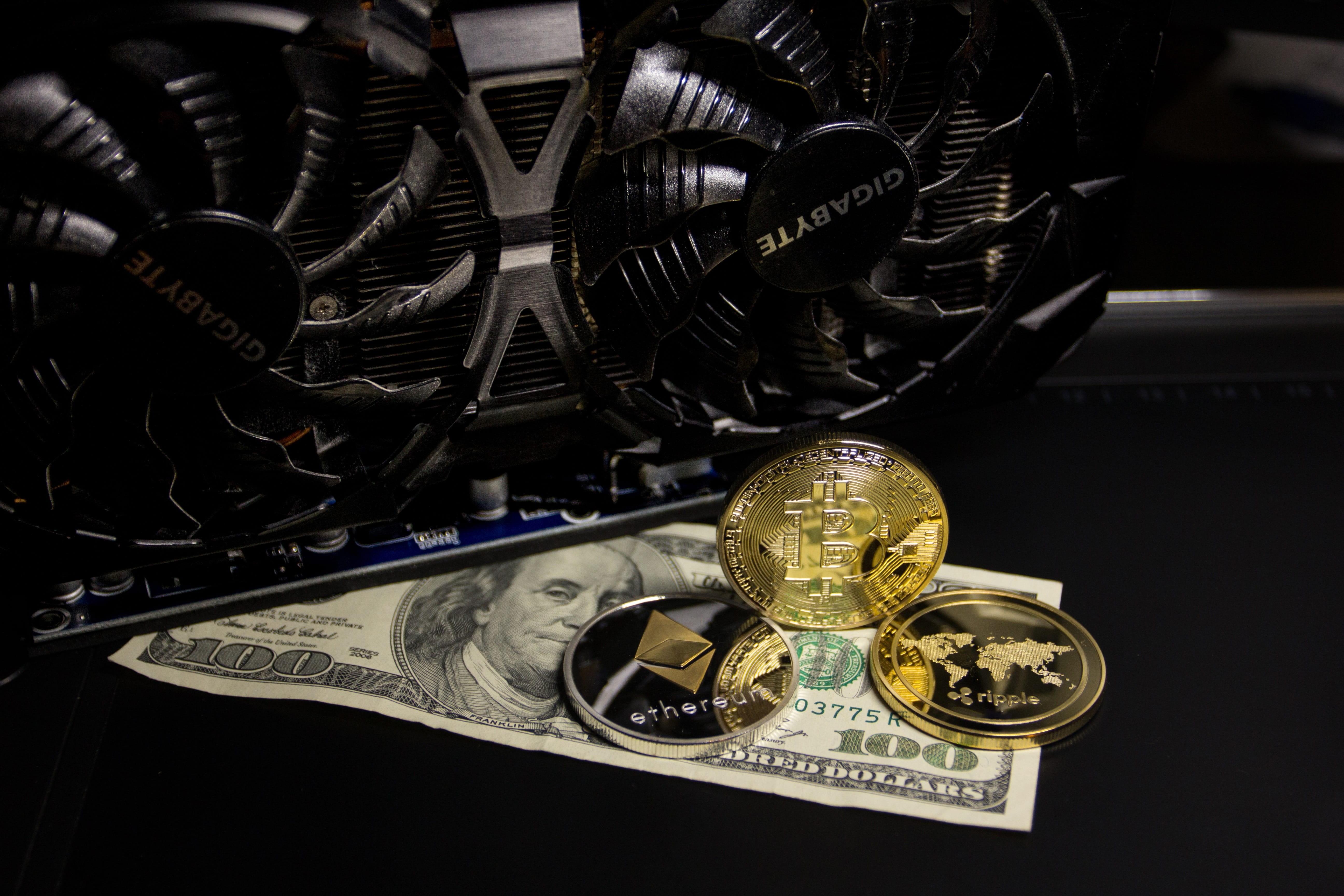 communication, exchange, cash, high angle view, no people, transaction, banking, 100 dollar bill, machinery, money, gold, cryptography, technology, financial, HD Wallpaper