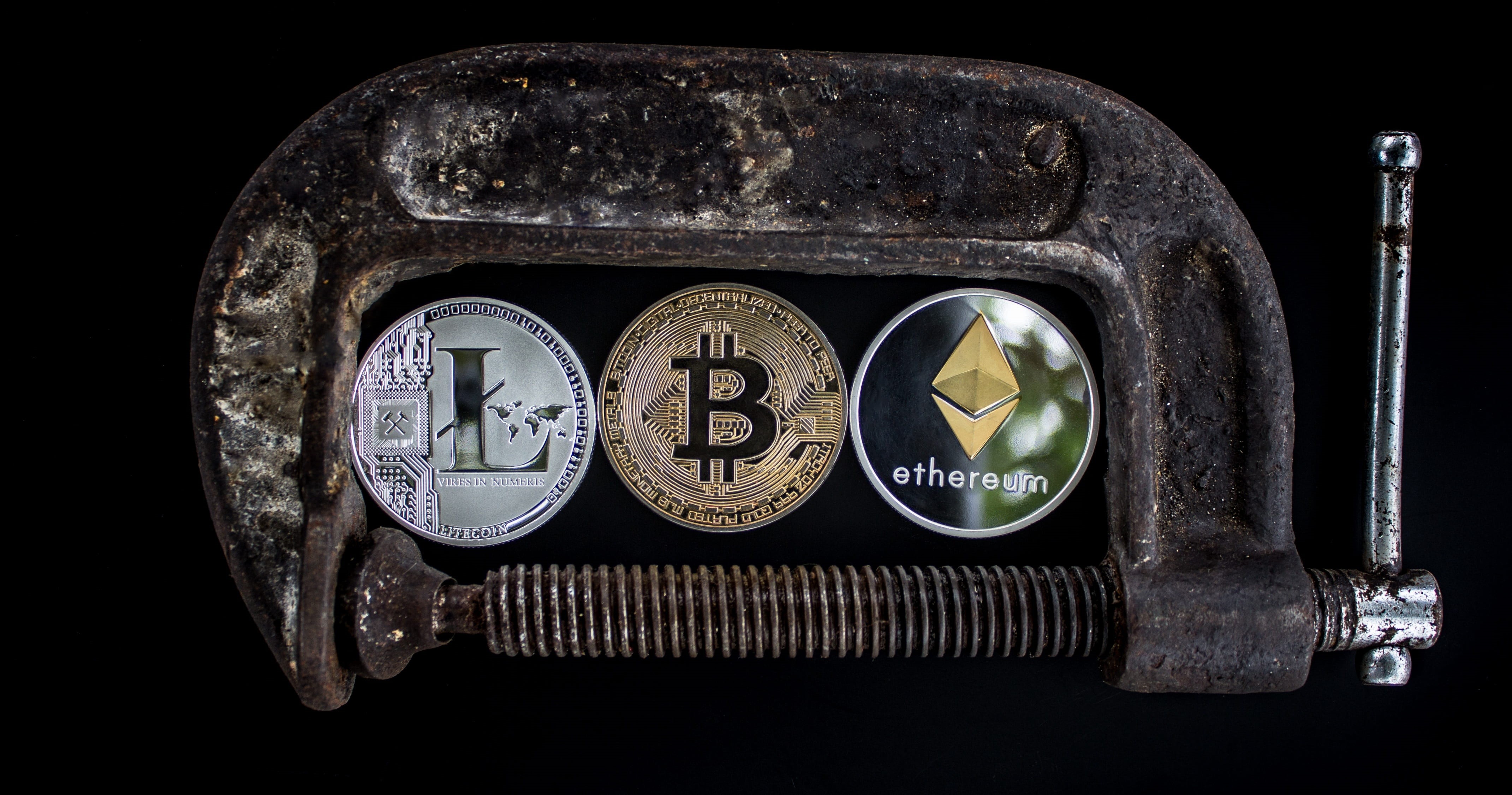 antique, number, wealth, ethereum, business, bitcoin, text, indoors, black, virtual, directly above, macro, protection, metal, jewelry, c clamp, cryptography, HD Wallpaper