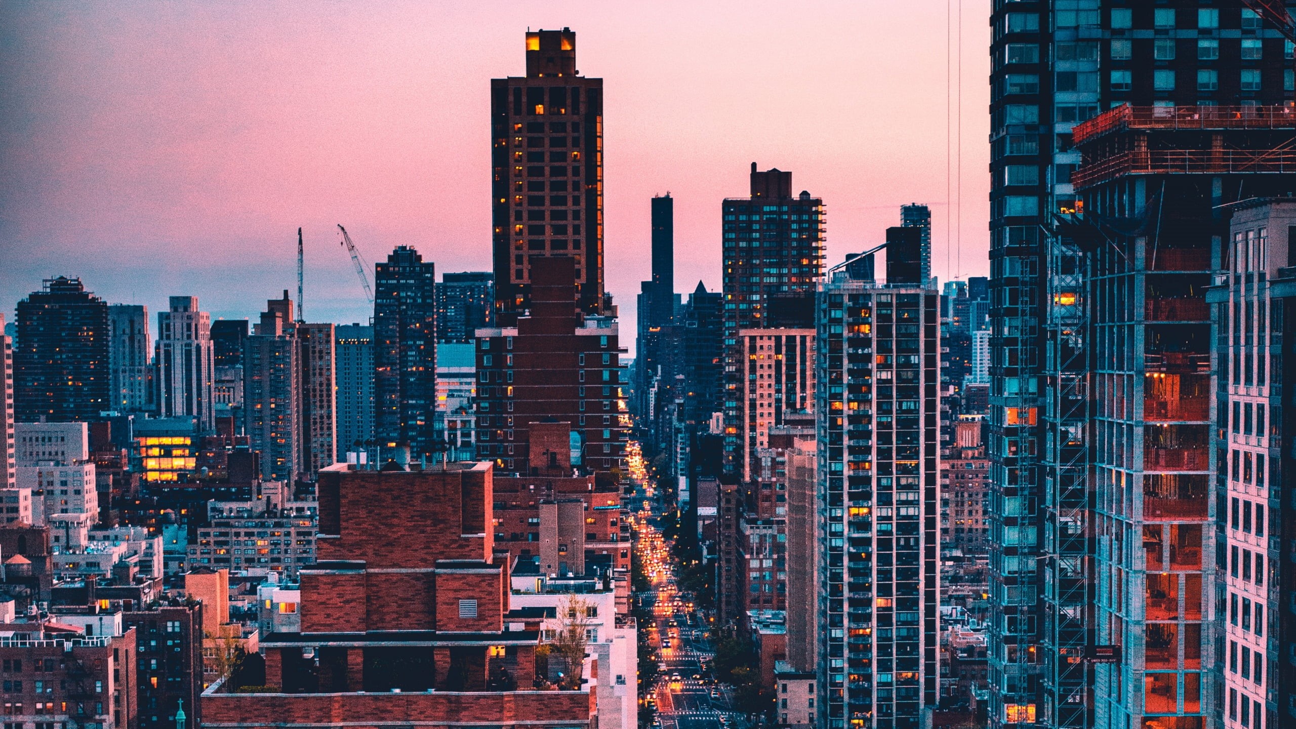 city Life, evening, office Building, urban Skyline, tower, landscape, residential District, travel, tall - High, dusk, aerial View, famous Place, sky, office, HD Wallpaper