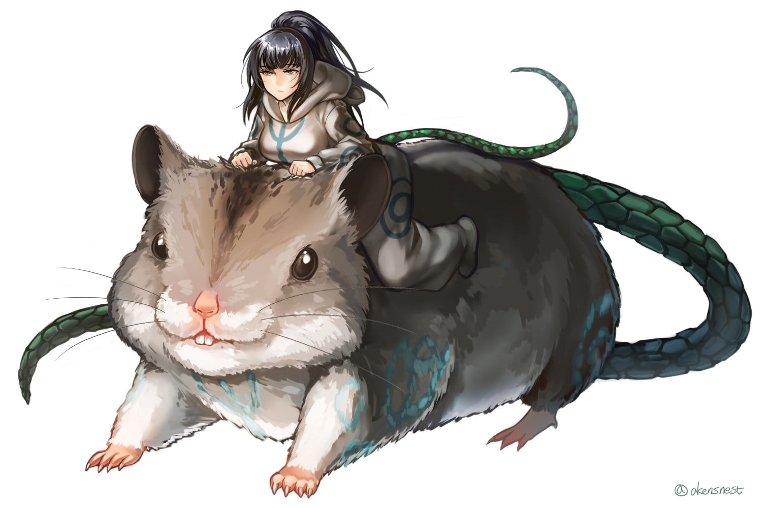 hamsuke, Overlord (anime), anime girls, anime, 720P, Gamma Narberal, black hair, HD Wallpaper