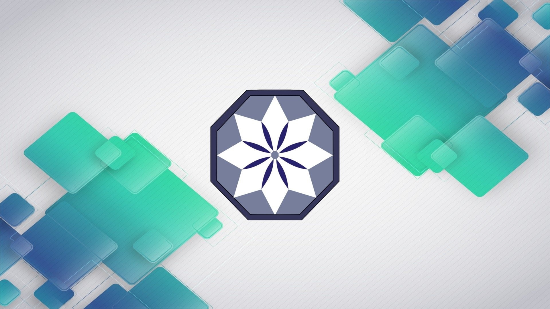 three dimensional, indoors, Anime, blue, shape, symbol, 1080P, variation, high angle view, multi colored, design, geometric shape, wireless technology, HD Wallpaper