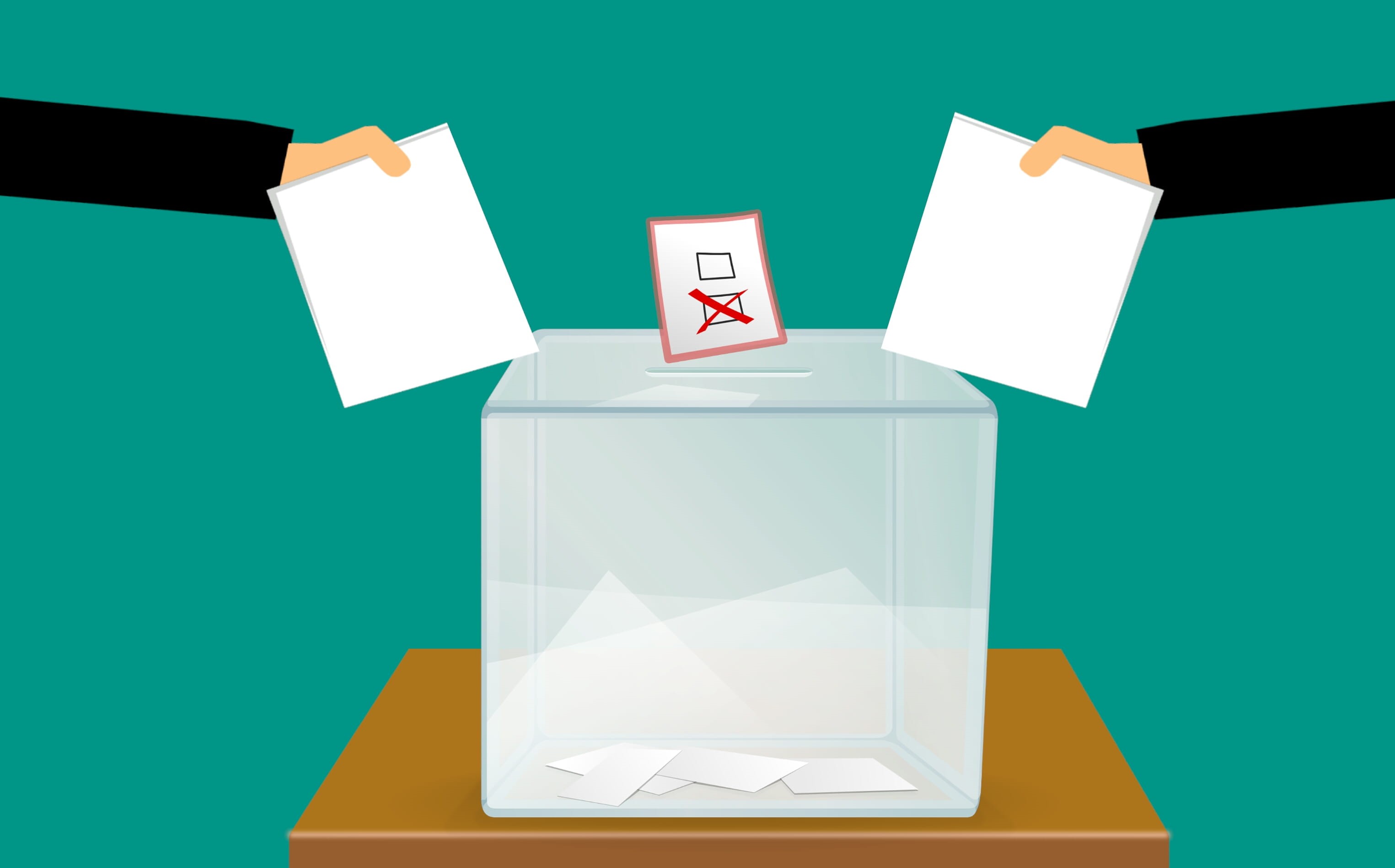 ballot, illustration, multi colored, communication, democracy, referendum, box, voting, day, opinion, politics, message, parliament, hand, blue, citizen, HD Wallpaper