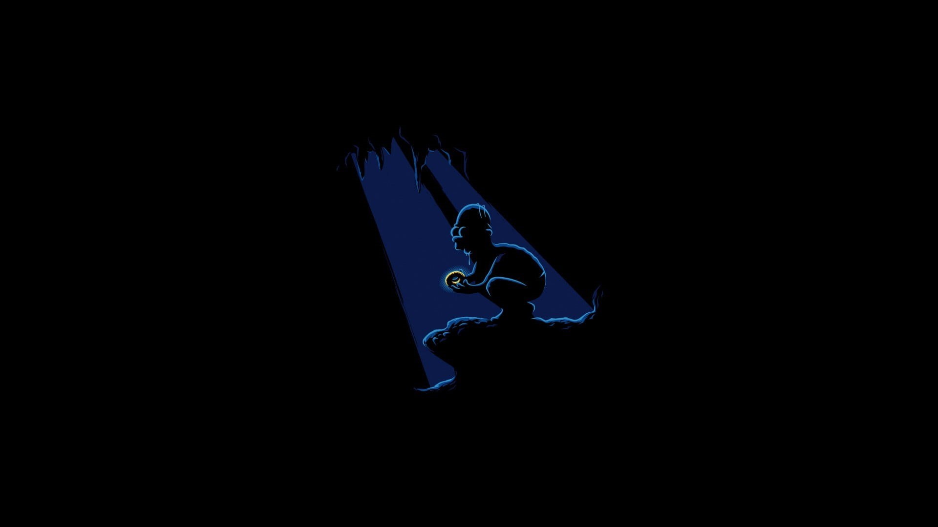 light - natural phenomenon, no people, indoors, nature, black background, Homer Simpson, single object, music, dark, black color, lighting equipment, illuminated, HD Wallpaper