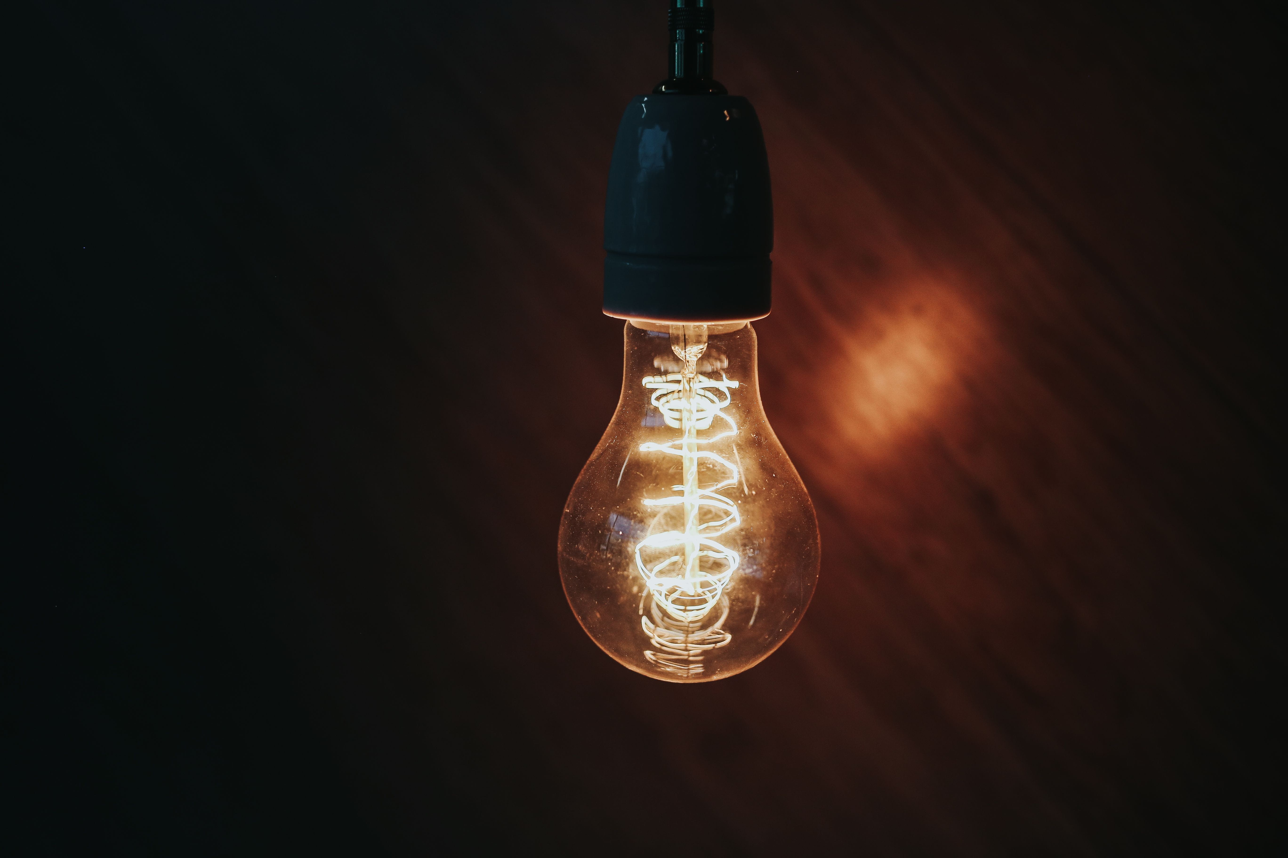 electric light, imagination, lightbulb, display, glass - Material, filament, light Bulb, lamp, close-up, transparent, 5K, exhibition, creativity, indoors, HD Wallpaper