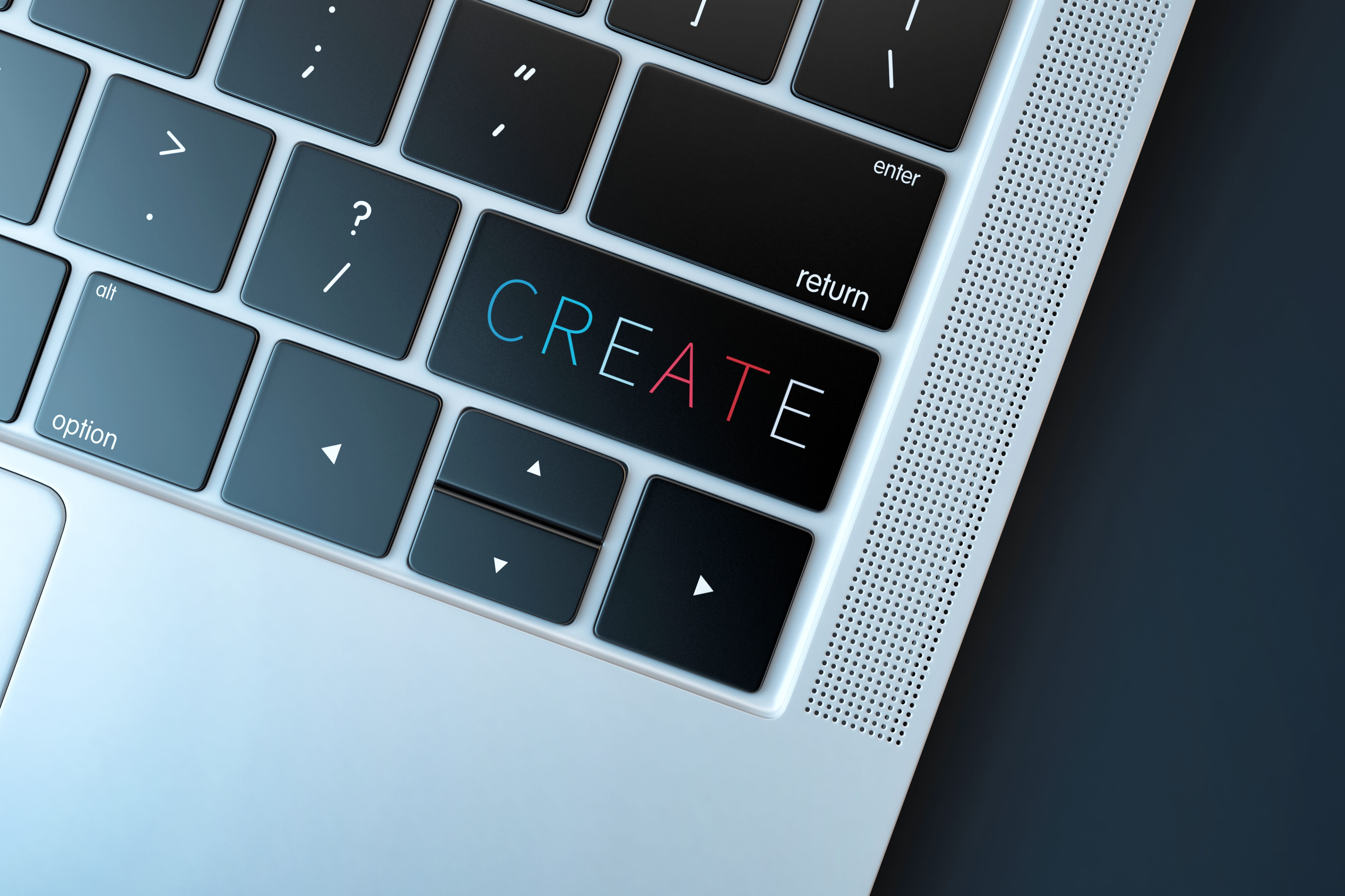 conceptual, computer key, industry, sign, technology, production, solution, studio shot, render, service, inspiration, information, invention, data, innovation, HD Wallpaper