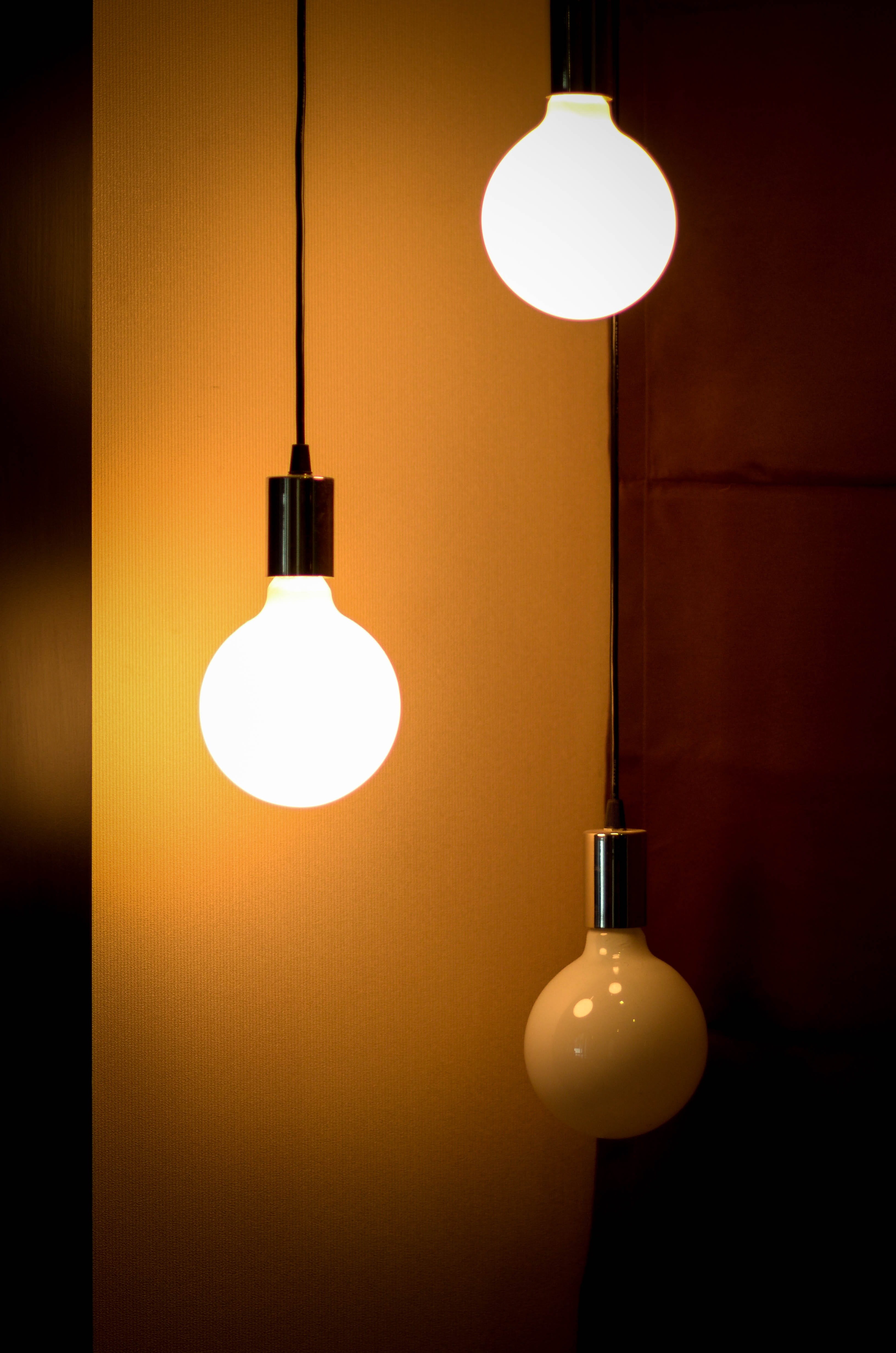 inspiration, lamps, wall, electrical, idea, glowing, glass, two, light, pendant, glow, domestic room, wall - building feature, lighting, turned, lighting equipment, Phone HD Wallpaper