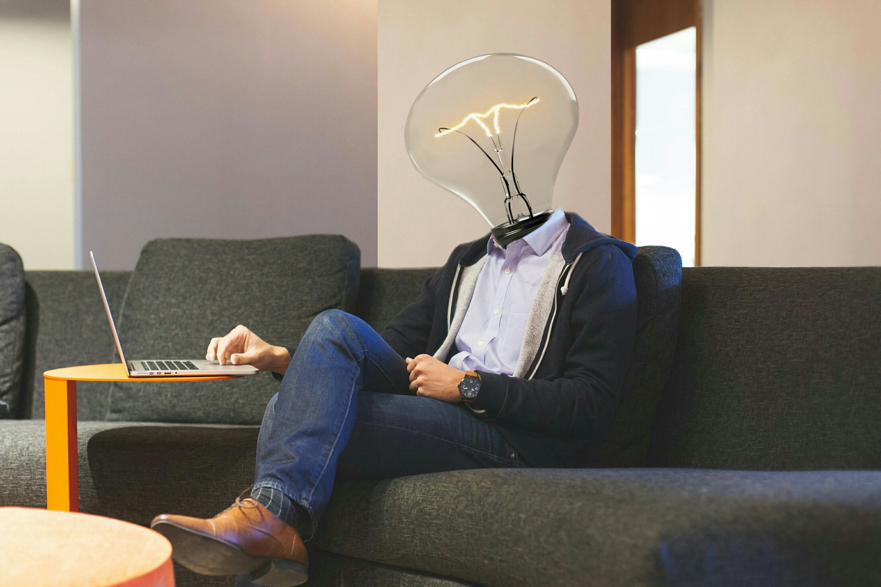 light, lifestyles, lightbulb, casual clothing, energy, science, relaxation, electricity, headed, creativity, electric lamp, glass items, study on a couch, HD Wallpaper