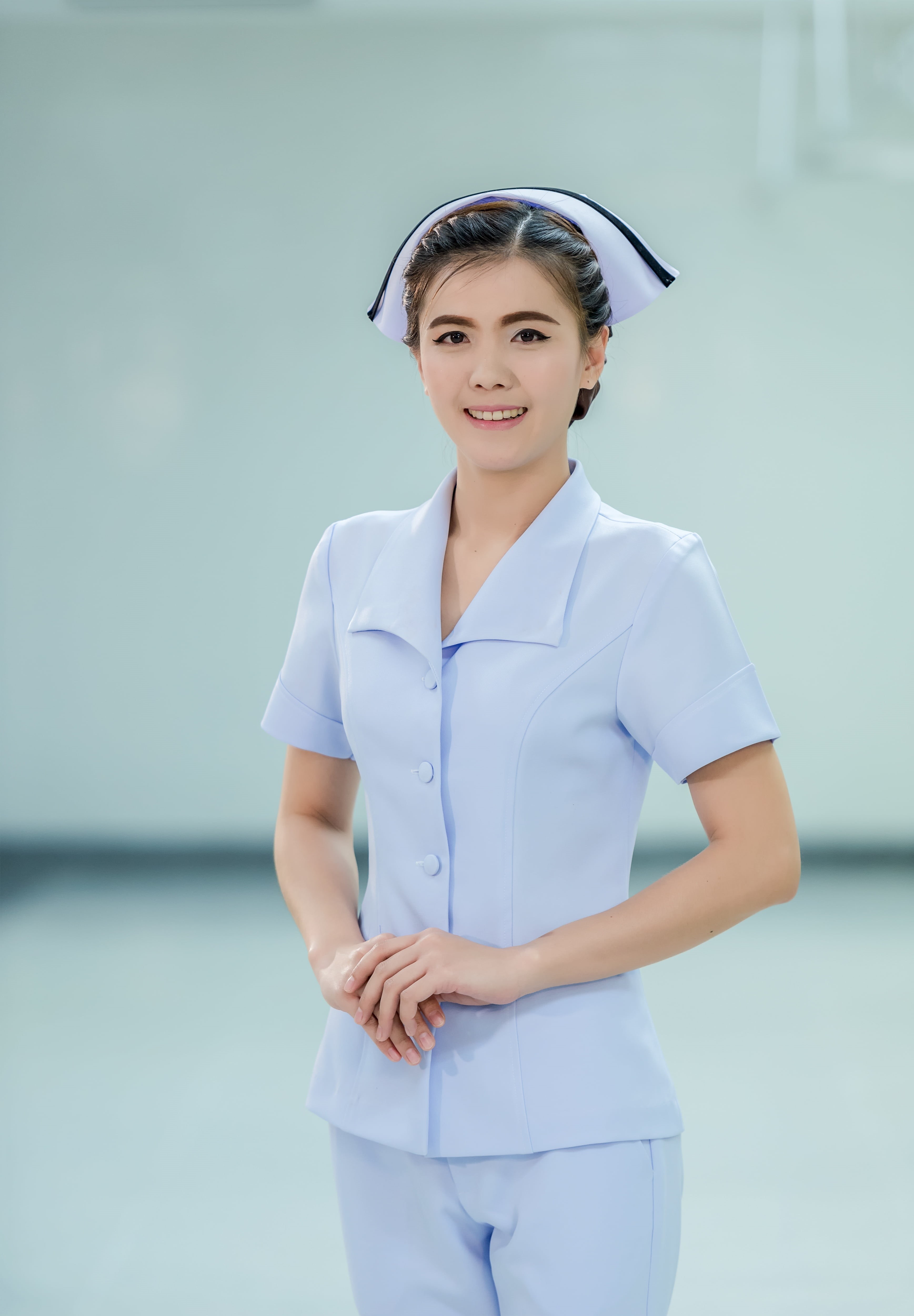 taiwanese, holding, young Adult, health, coat, white, smile, hats, medical, adult, beautiful People, rehabilitation, cute, leisure activity, looking At Camera, Phone HD Wallpaper