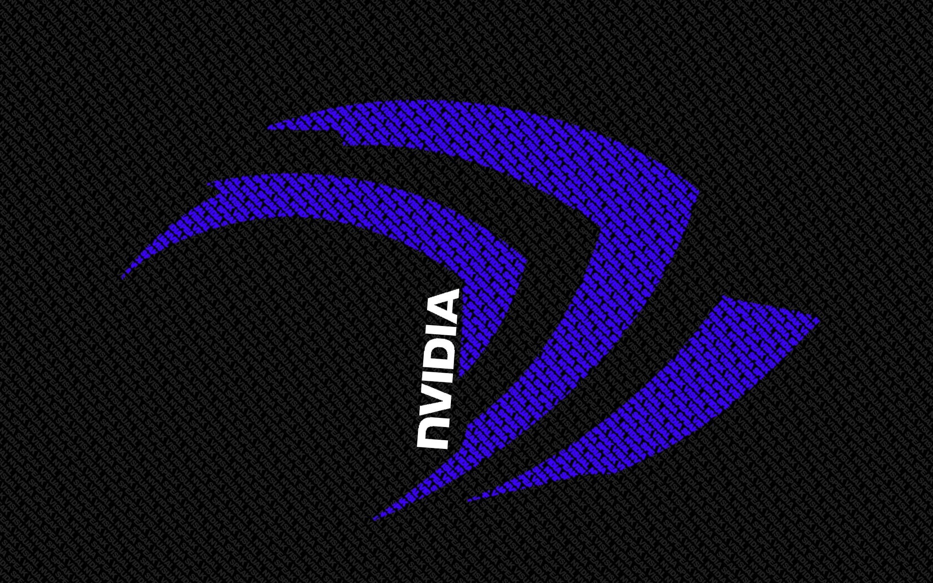 blue, text, logo, cursor, black background, computer network, no people, 1080P, technology, internet, wireless technology, Nvidia, communication, western script, HD Wallpaper