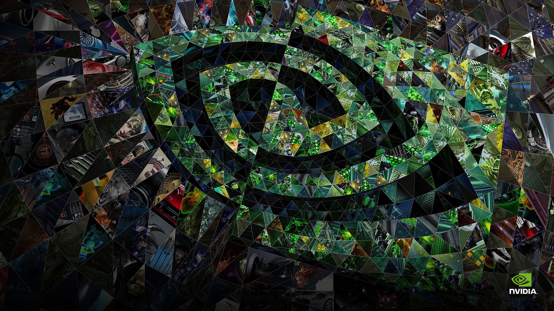 logo, 1080P, pattern, illustration, nvidia, abstraction, HD Wallpaper