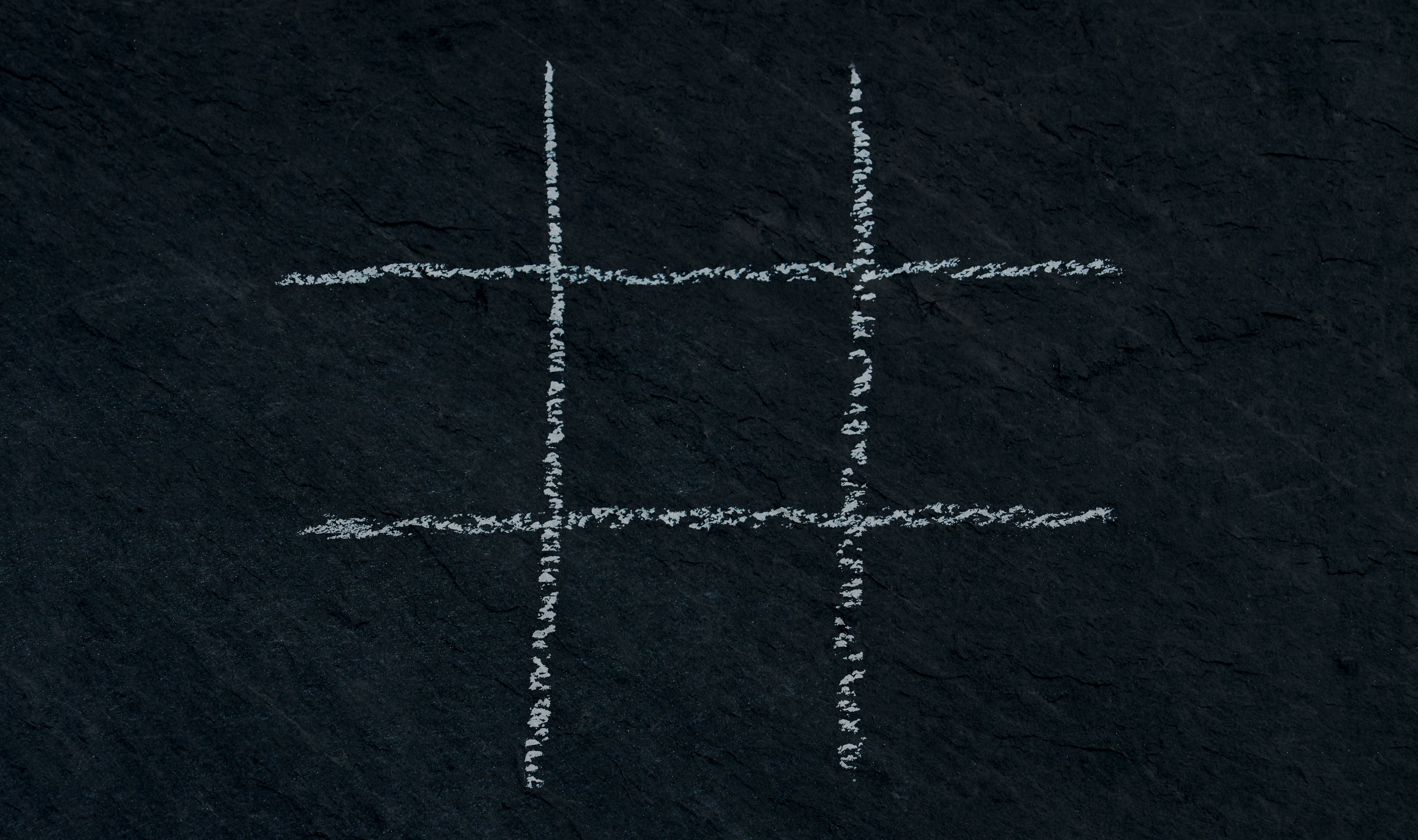 directly above, emotion, joining together, blackboard, tic tac toe, 5K, solution, empty, black color, chalk, tic, nature, indoors, toe, play, no people, HD Wallpaper
