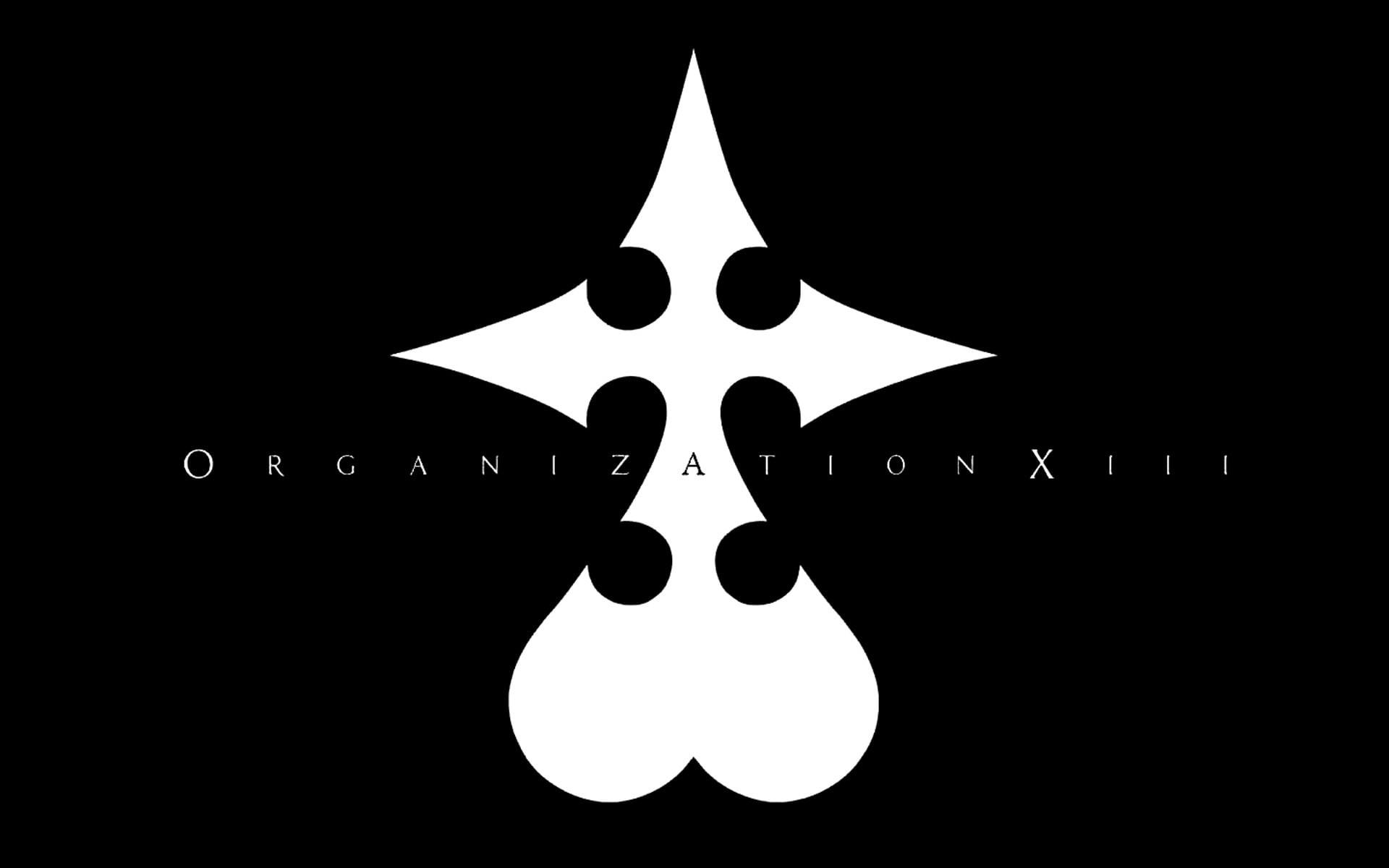 shape, black background, x, abstract, design, Kingdom Hearts, communication, silhouette, organization XIII, copy space, night, dark, sky, no people, studio shot, HD Wallpaper
