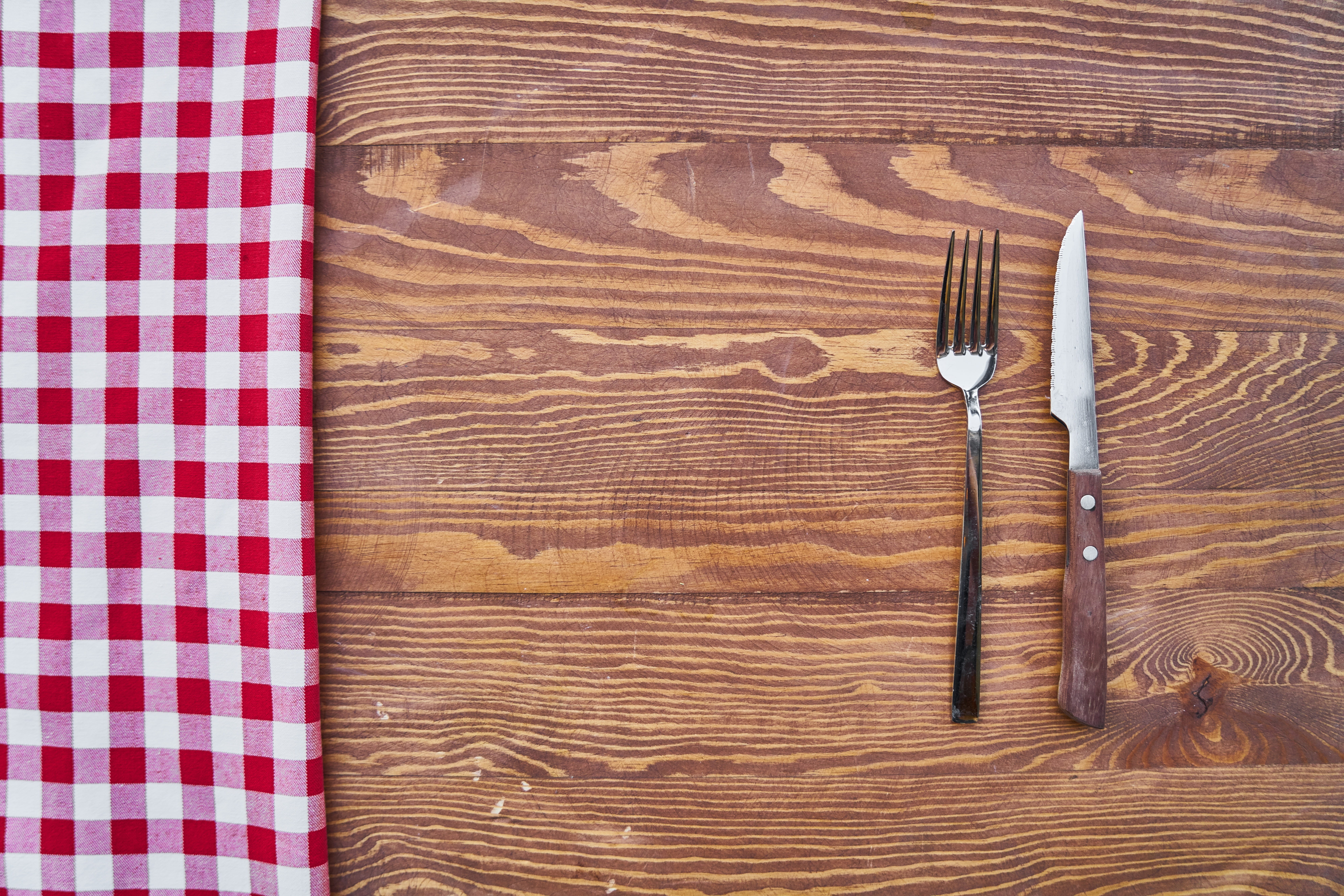 color image, no people, food, food photo, detail, stainless, napkin, photo, table, healthy eating, plaid, knife, natural, beautiful, fork, photography, HD Wallpaper