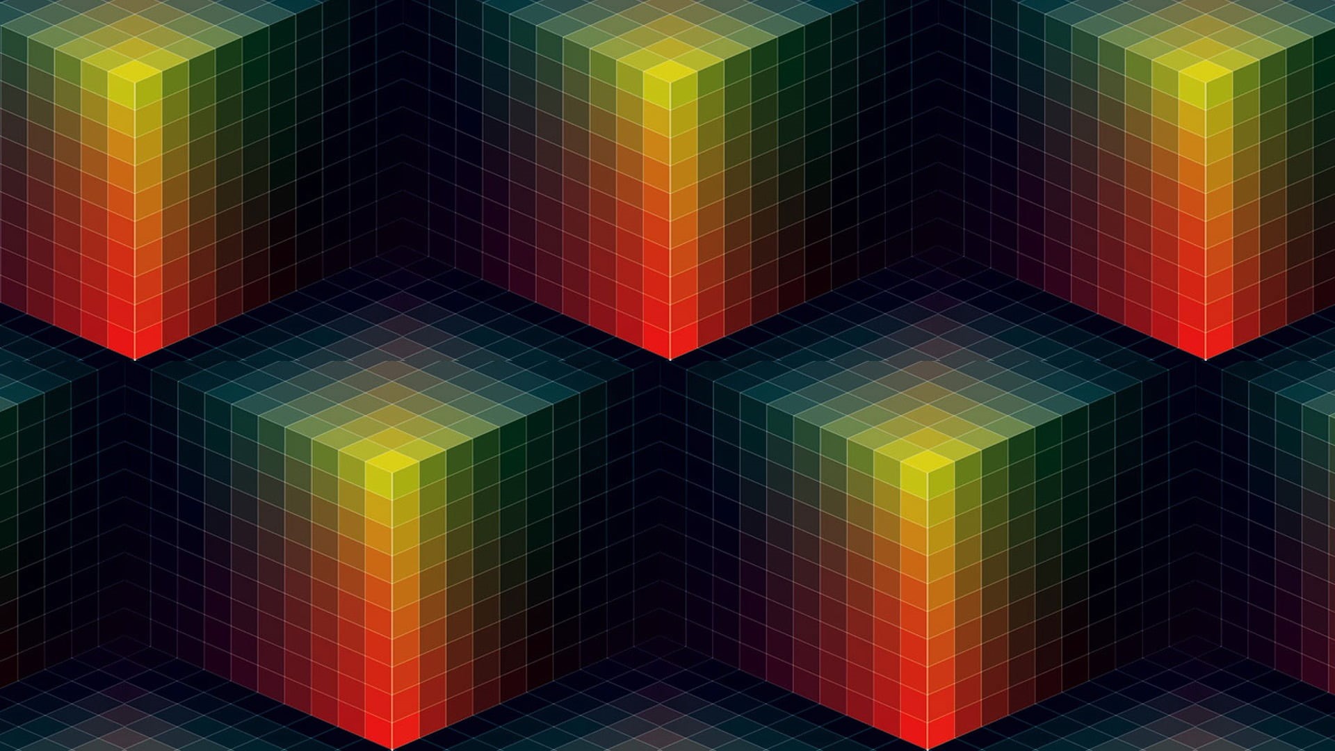 arts culture and entertainment, table, pattern, indoors, architecture, design, geometric shape, lighting equipment, colorful, reflection, cube, lamp, shape, HD Wallpaper