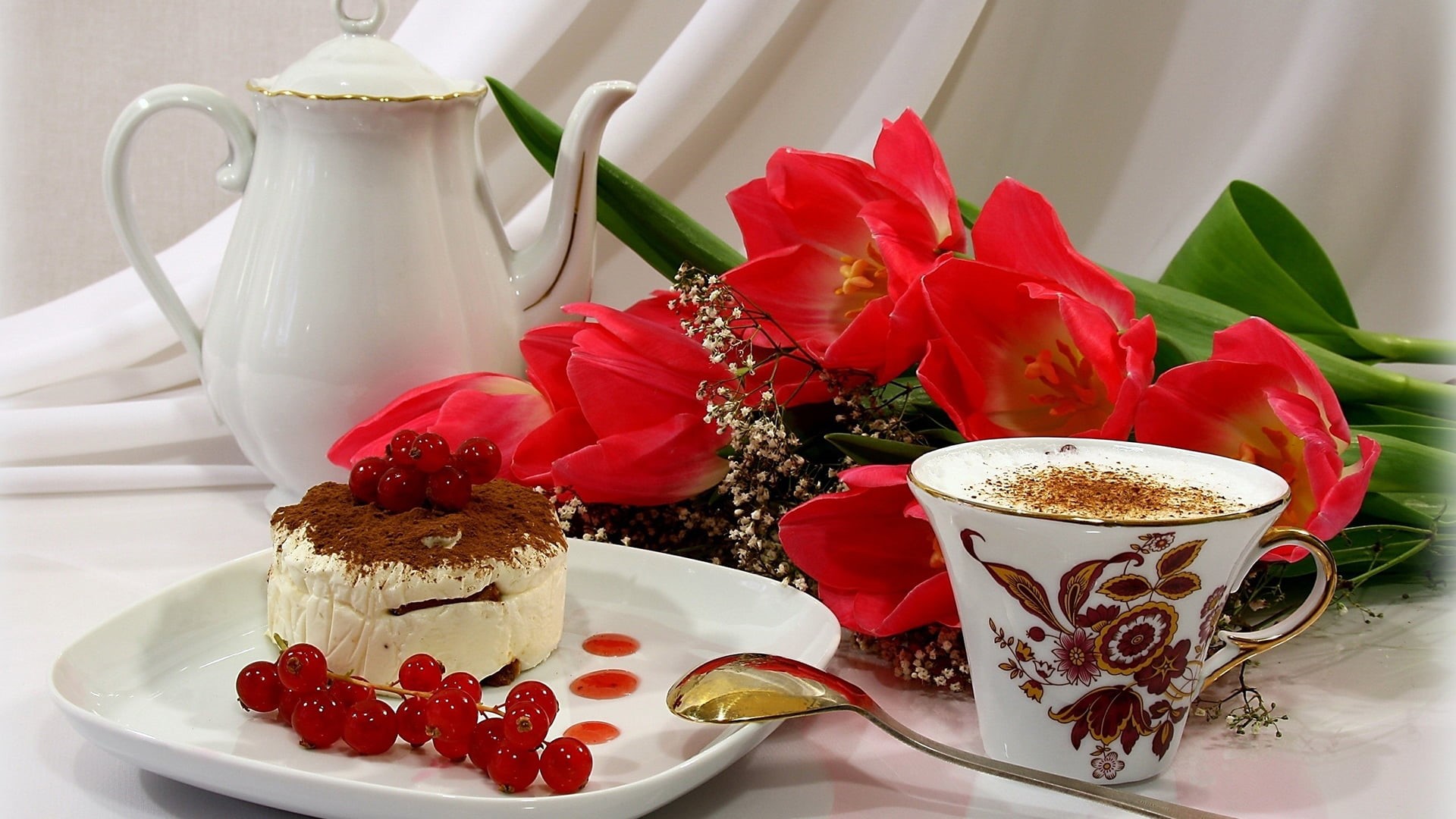 1080P, healthy, still life, lunch, yogurt, drink, bowl, beverage, snack, temptation, cup, freshness, fruit, mug, restaurant, morning, close-up, table, HD Wallpaper