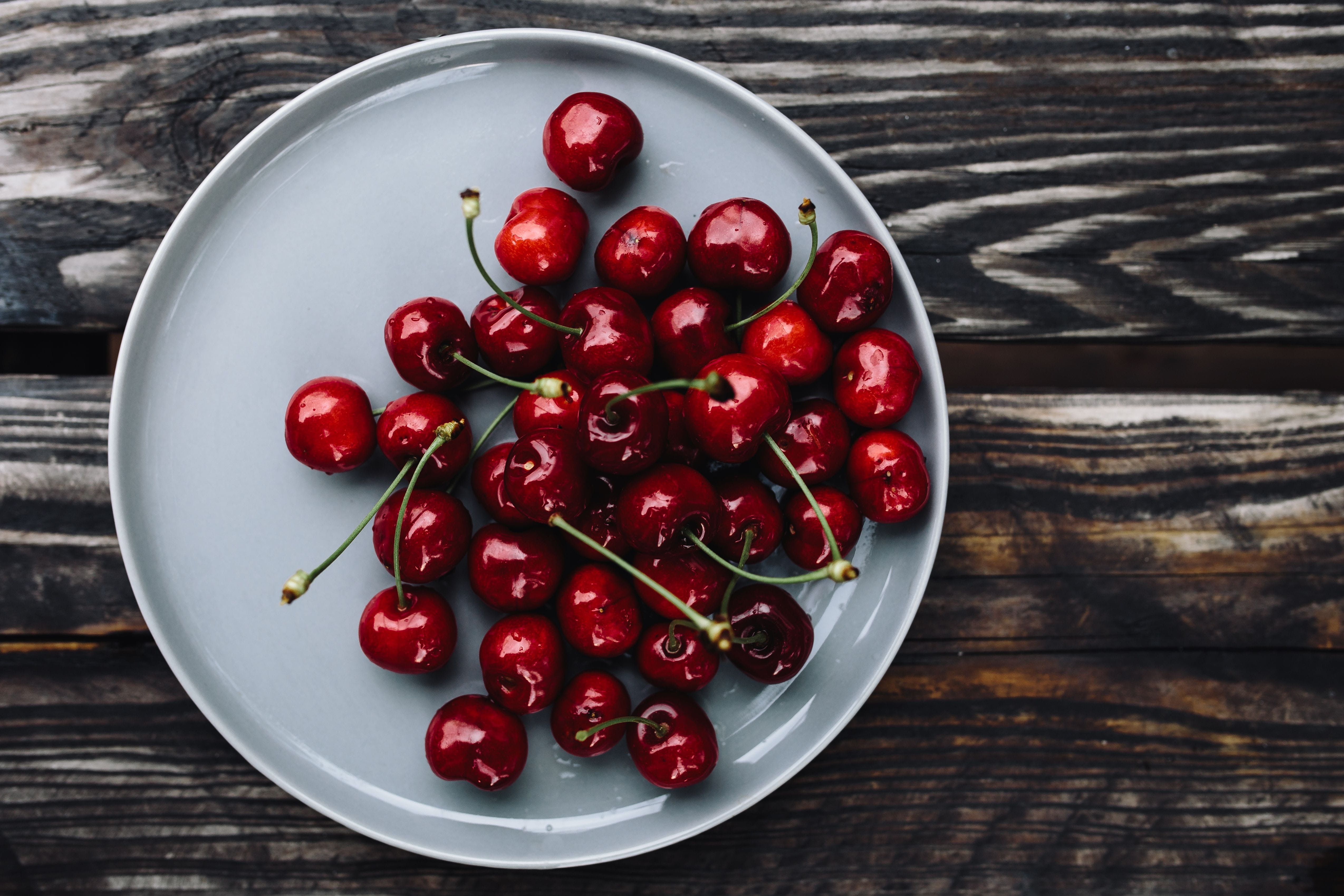 berry Fruit, fruit, healthy Eating, Cherries, indoors, gourmet, no people, summer, close-up, red currant, red, healthy, seasonal, fruits, dessert, freshness, HD Wallpaper