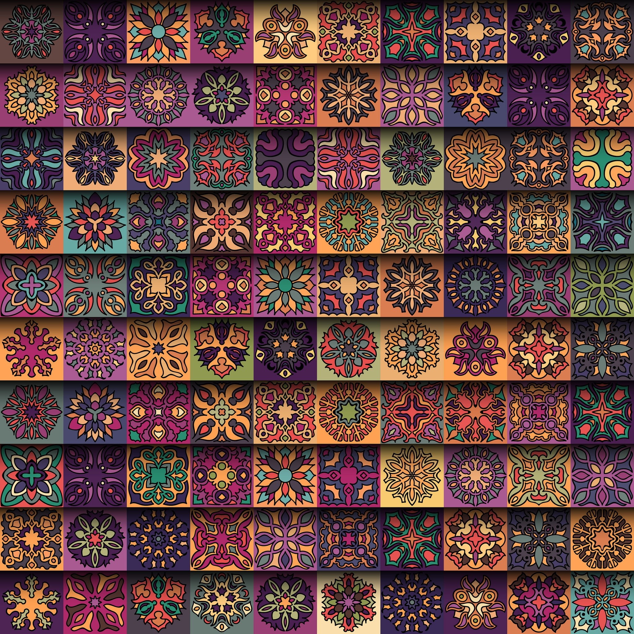 colorful, texture, 1080P, digital art, pattern, Phone HD Wallpaper