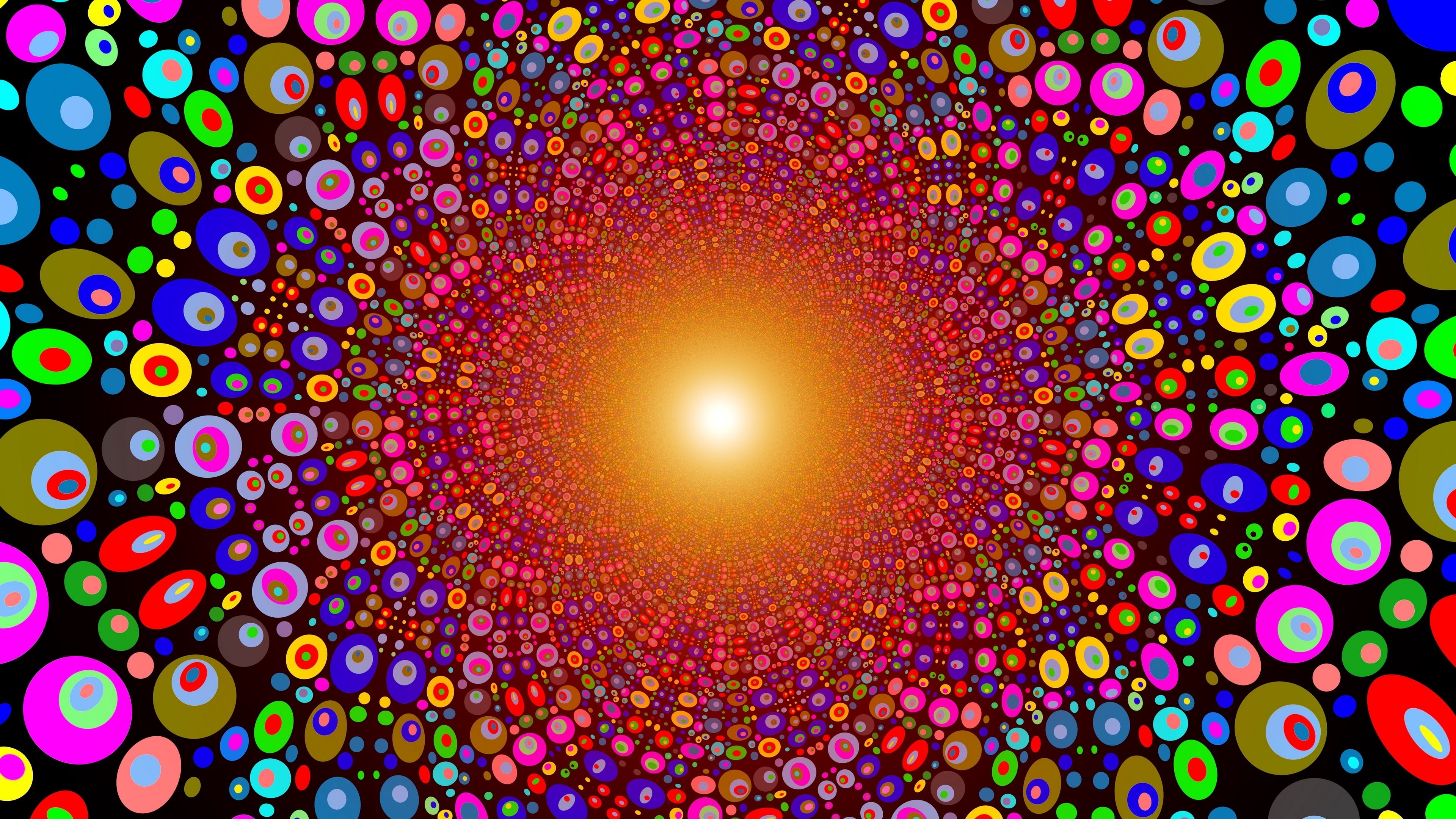 red, glowing, futuristic, multicolor, symmetry, design, orange color, technology, kaleidoscope, electricity, fractal art, shape, connection, backgrounds, HD Wallpaper
