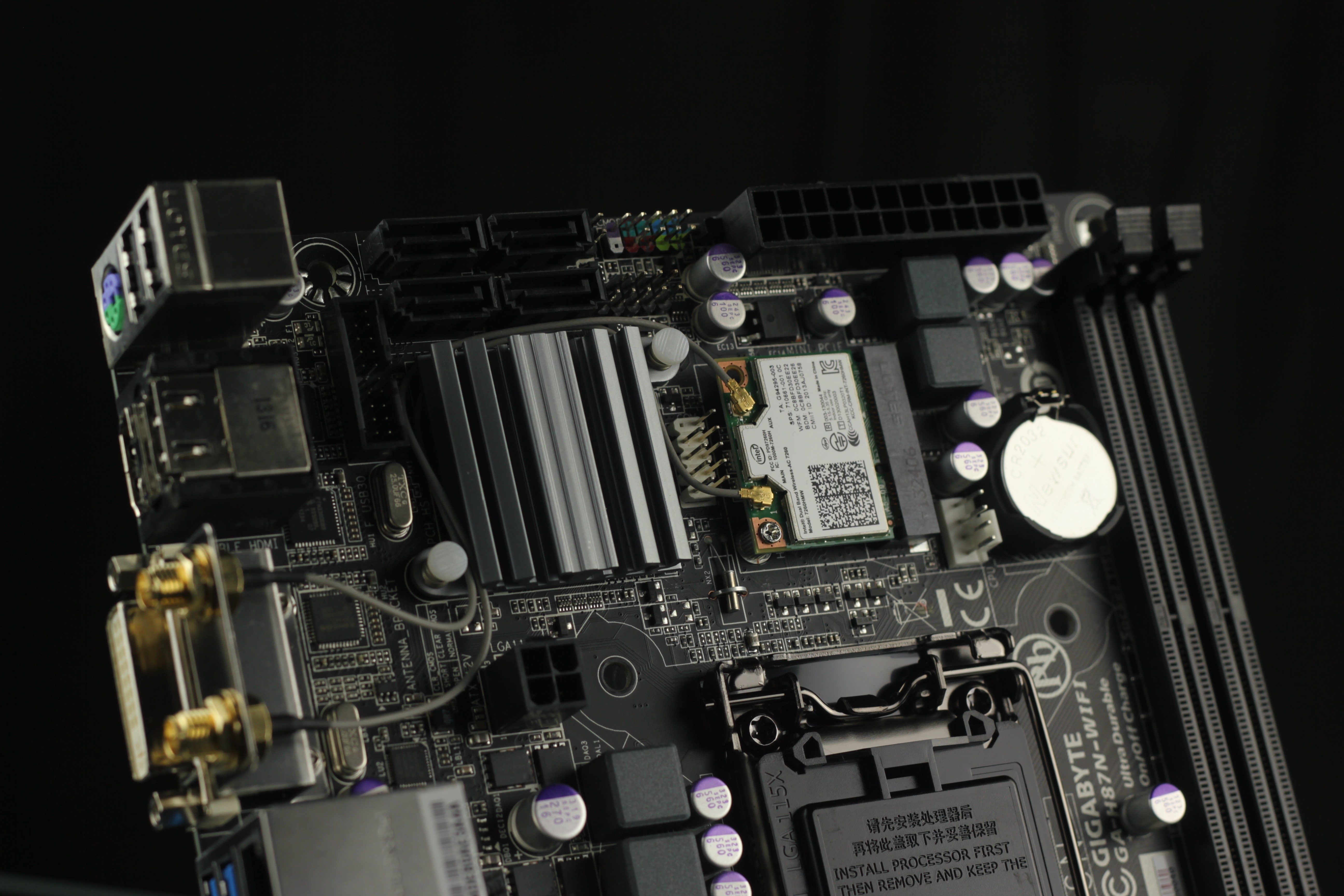 computer Part, technology, motherboard, computer Chip, high angle view, machinery, circuit Board, 5K, electrical Component, chip, communication, electrical equipment, HD Wallpaper