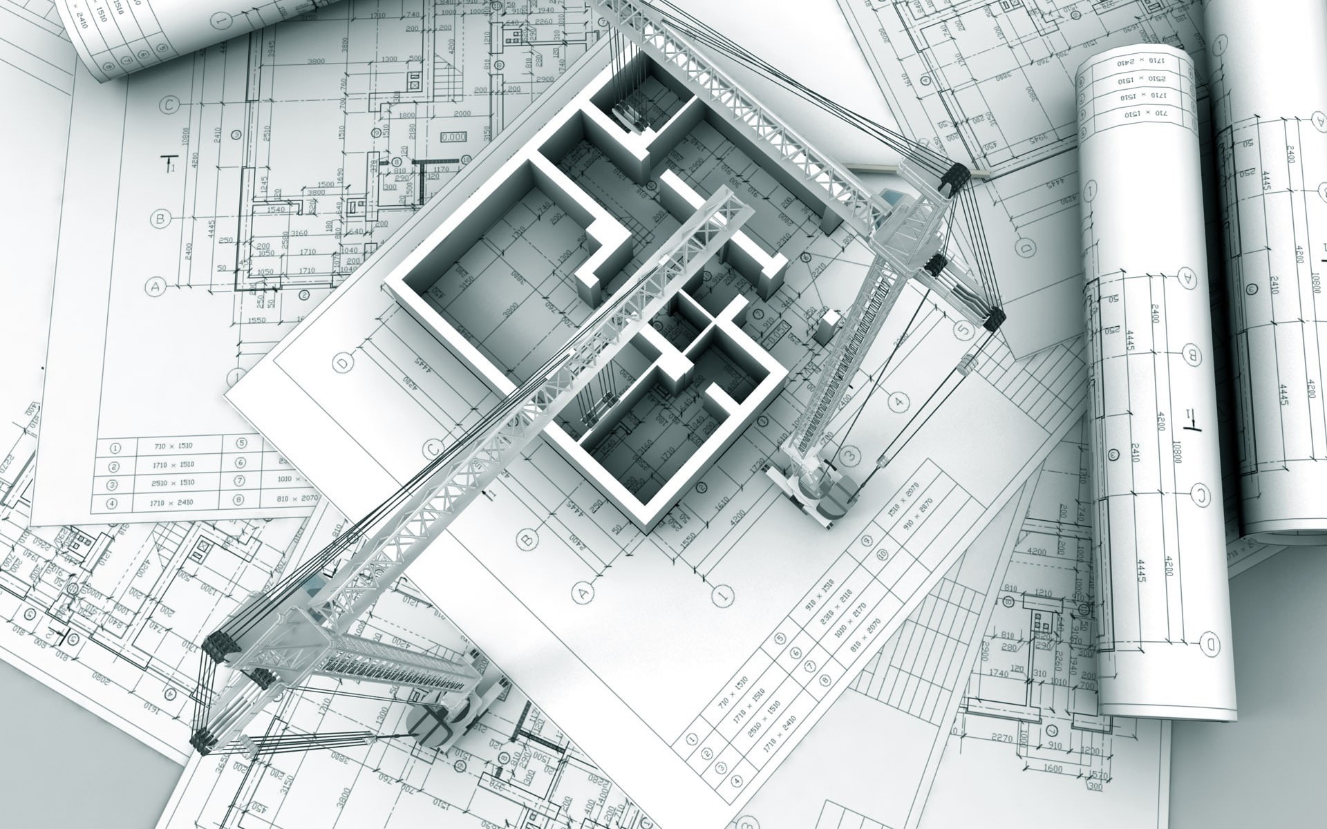 1080P, blueprint, 1920x1200, 3D, crane, HD Wallpaper