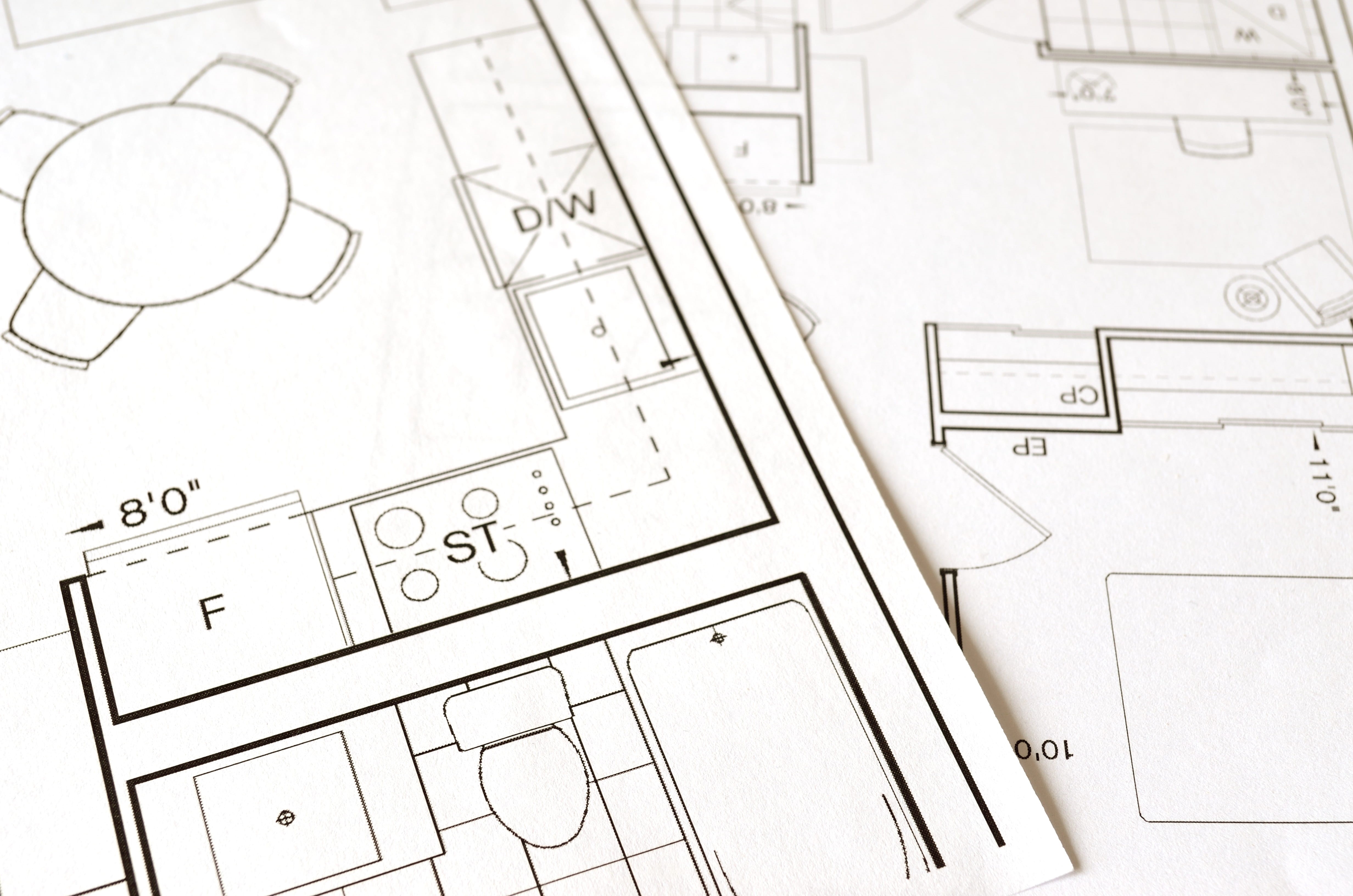 4K, work, technology, complexity, planning, blueprint, design, data, sketch, construction industry, architecture, concept, close-up, floor plan, plan, HD Wallpaper