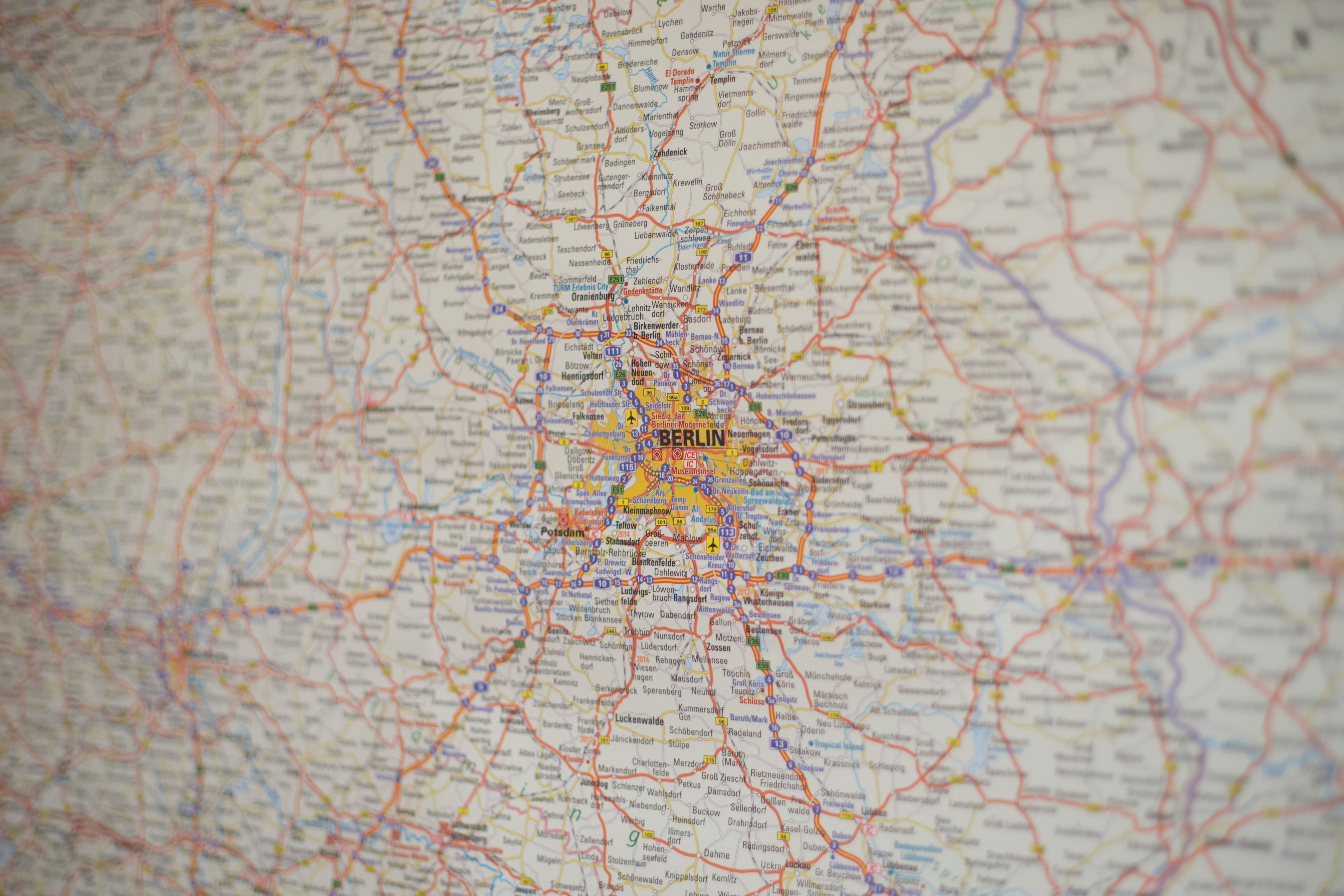 geography, close-up, germany, searching, high angle view, full frame, direction, guidance, macro, world map, cartography, journey, backgrounds, streets, HD Wallpaper