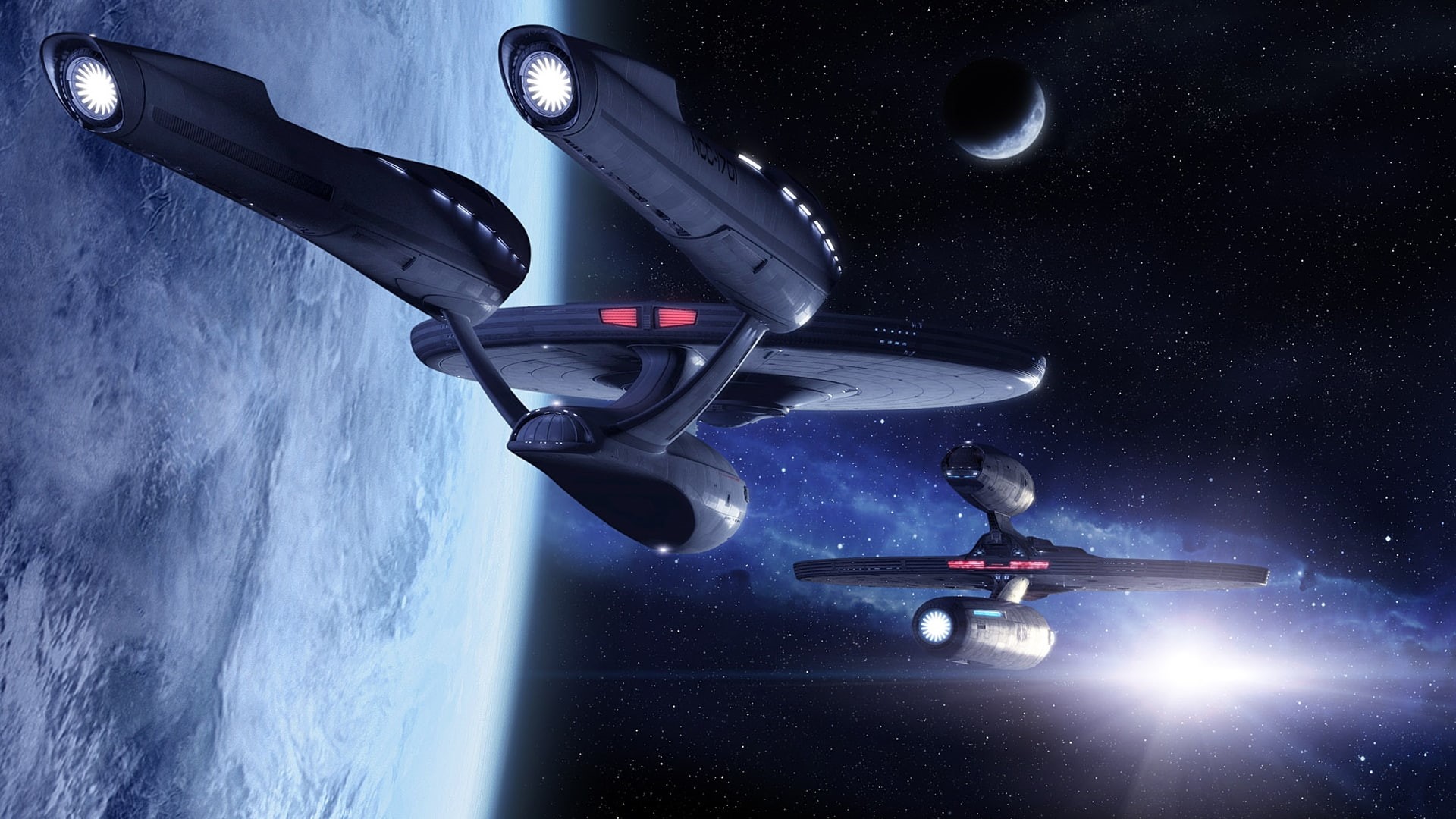 Star Trek, ship, enterprise, Space, art, series, uss, 1080P, scifi, entertainment, tv, hd, HD Wallpaper