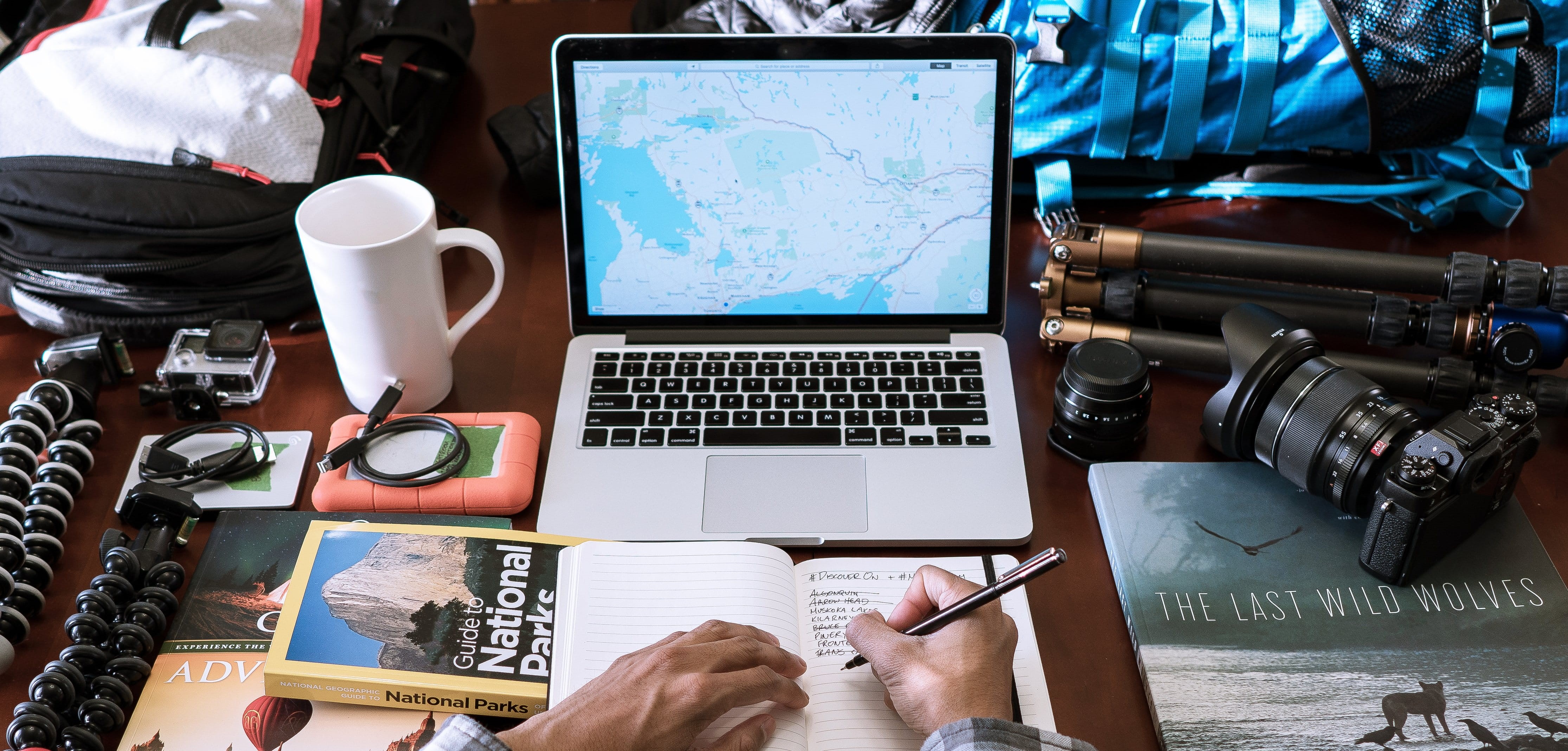 adult, Roadtrip, portable information device, Computer, human hand, technology, Office, 4K, using laptop, table, connection, Books, internet, Camera, Travel, HD Wallpaper