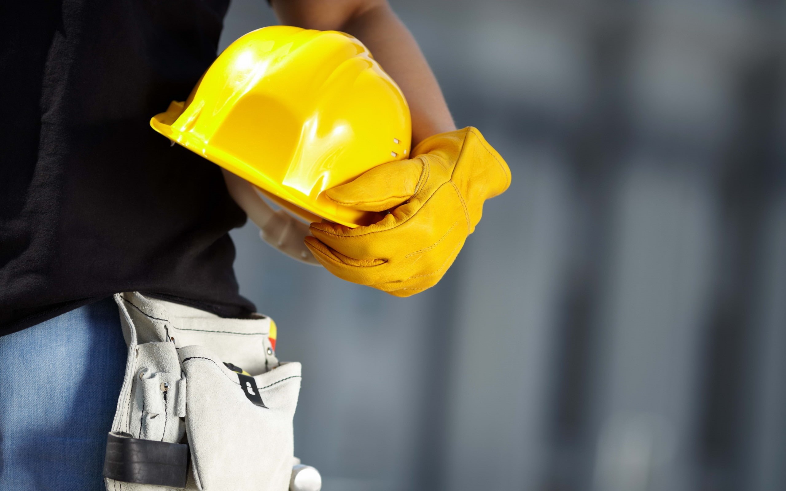 industry, focus on foreground, human body part, headwear, hat, holding, protection, yellow, protective workwear, wallpape, jeans, hard, real people, quality, HD Wallpaper