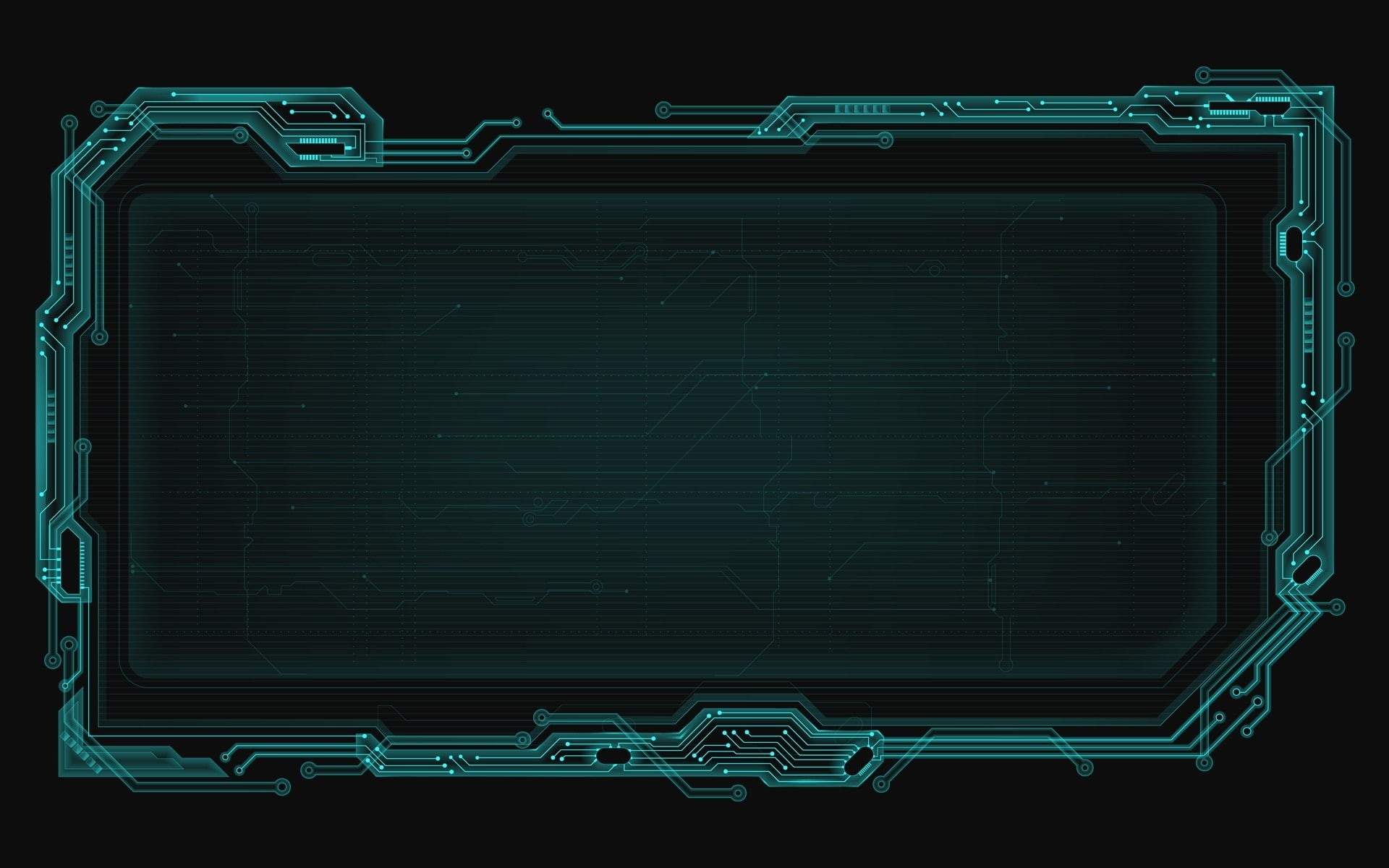 art, 1080P, circuits, cyan, hd, x, interface, minimalistic, HD Wallpaper