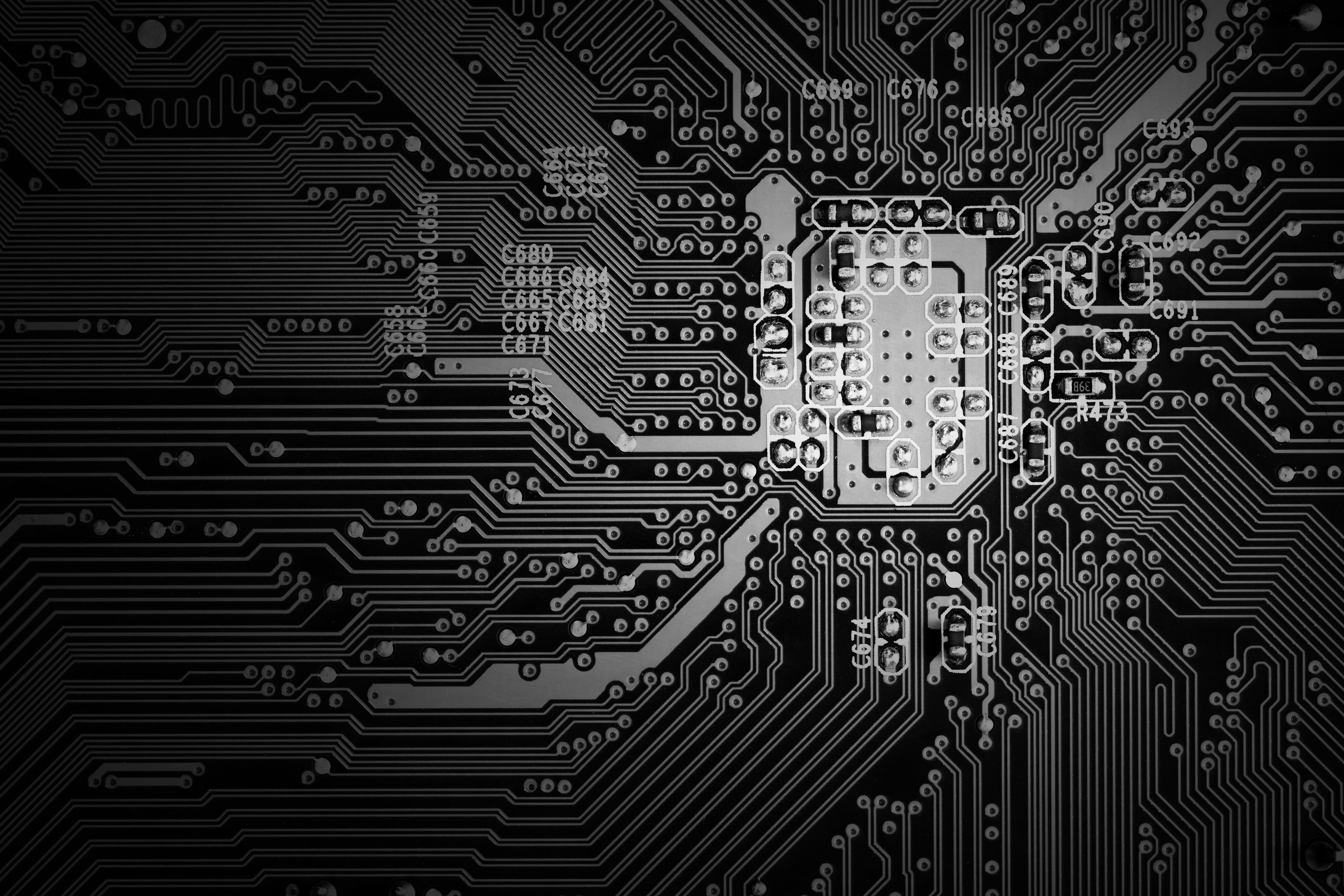 electronics industry, computer equipment, electrical component, electrical equipment, industry, data, microcircuit, pattern, computer chip, science, HD Wallpaper
