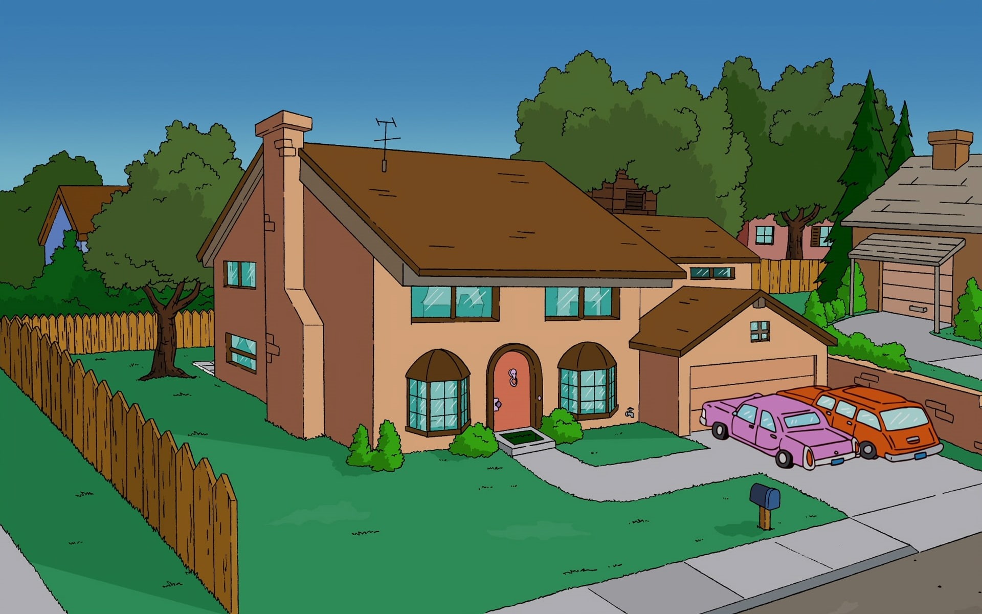 Yellow, house, series, hd, tv, 1080P, cartoon, art, entertainment, simpsons, The Simpsons, HD Wallpaper