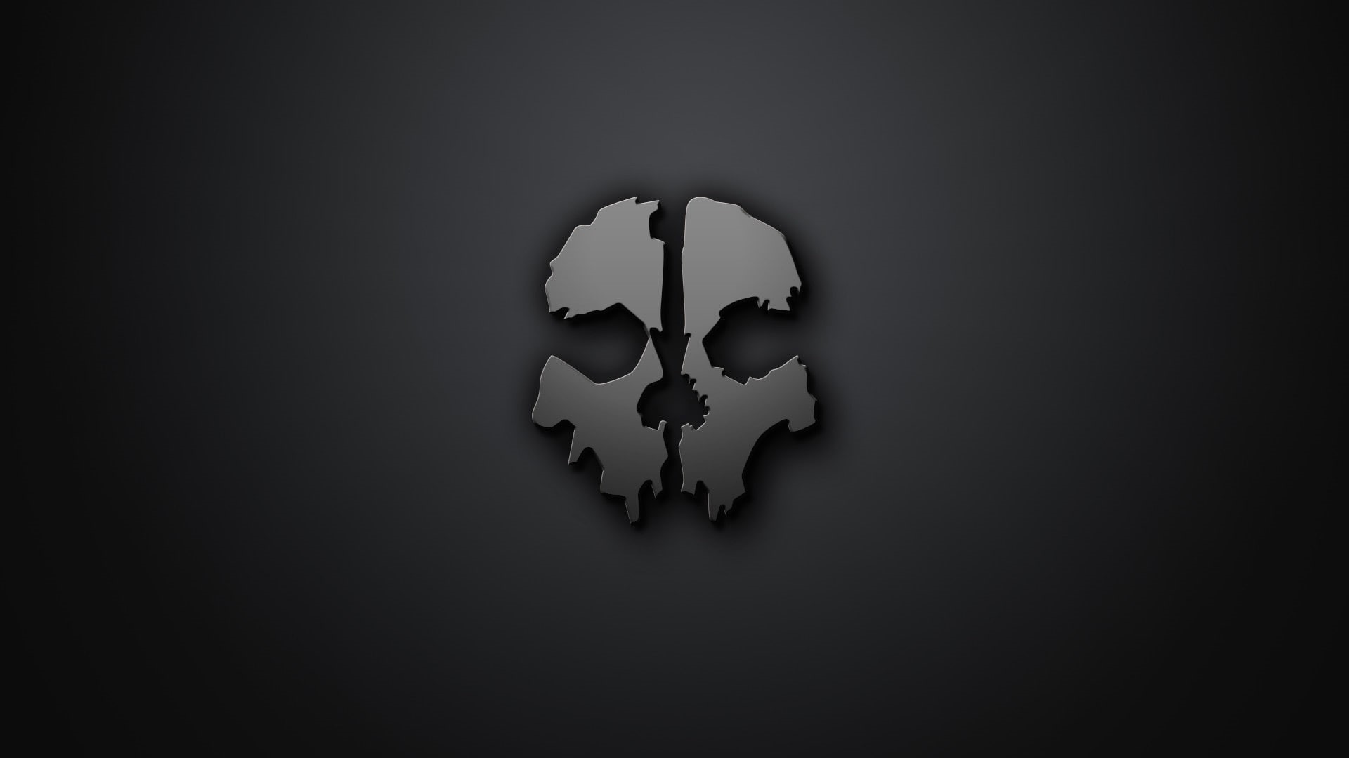shape, Dishonored, close-up, copy space, full frame, Call Of Duty: Ghosts, black background, studio shot, skull, 1080P, high angle view, creativity, indoors, HD Wallpaper