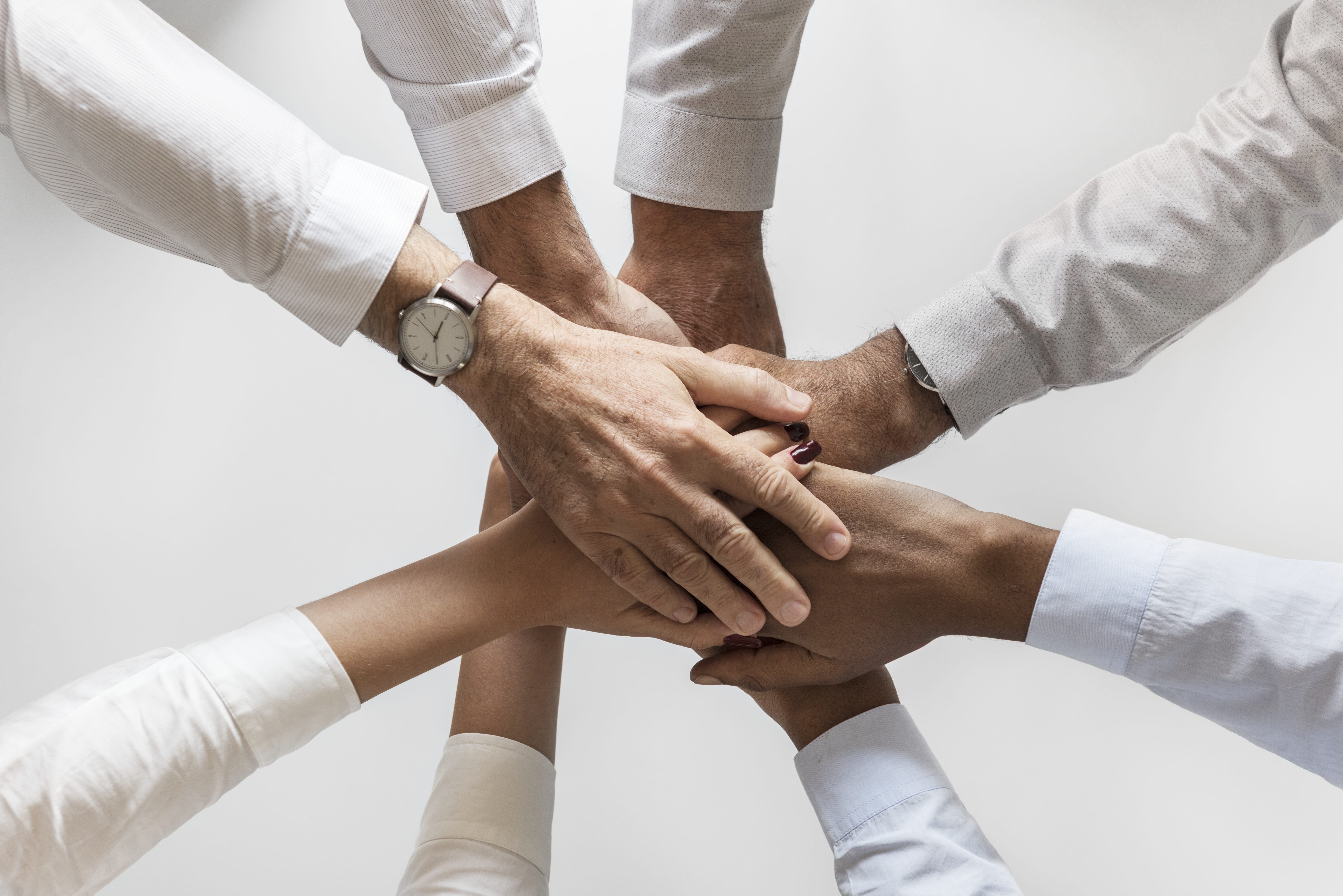 person, men, adult, seven, teamwork, hands, 5K, help, standing, cooperation, layer, business, limb, together, team, bonding, unity, hand, indoors, group, HD Wallpaper